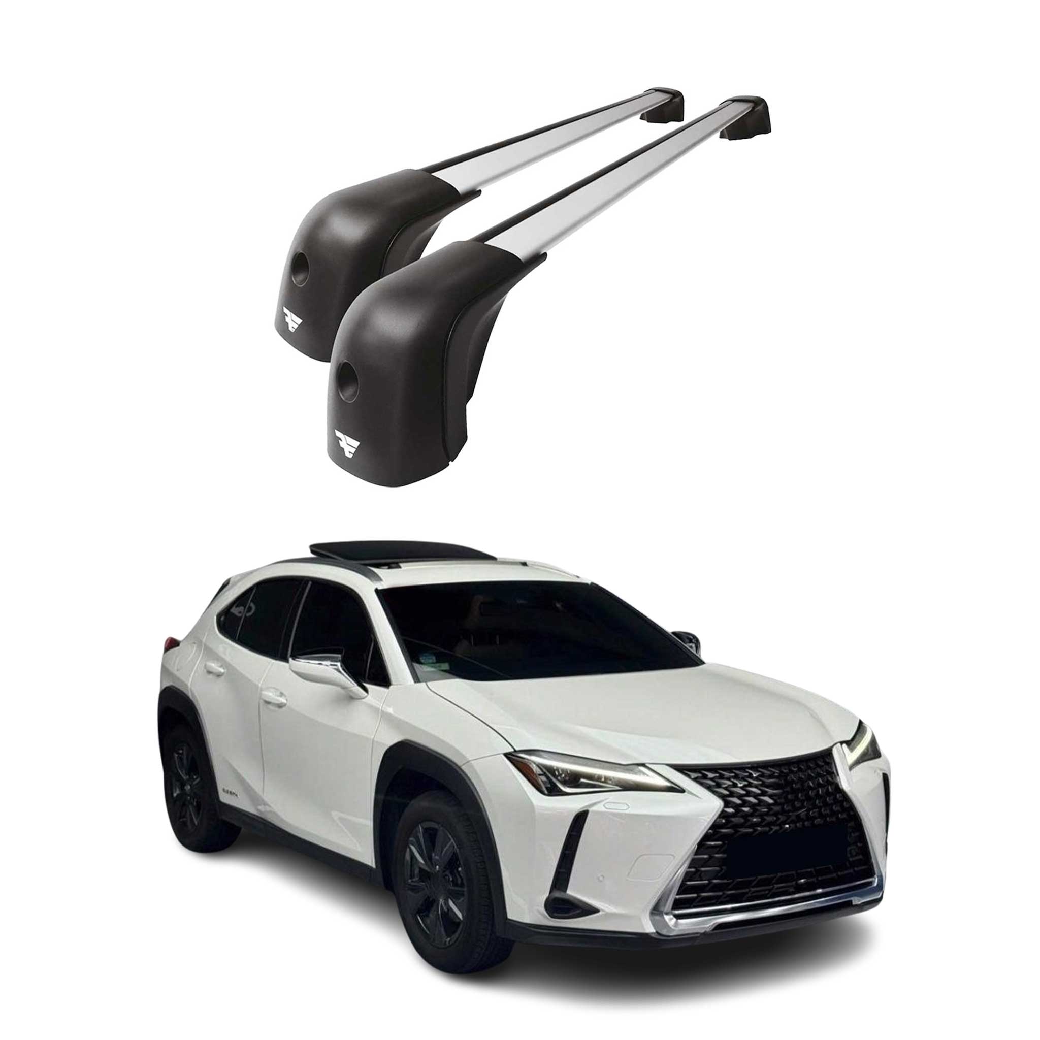 2019-2025 Lexus UX200 UX250h Roof Racks Cross Bars Silver