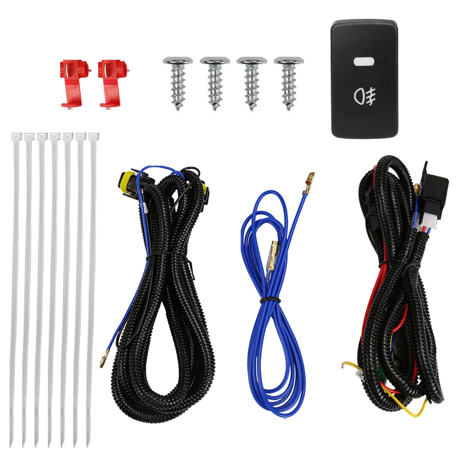 2015-2016 Honda CR-V H8 Fog Lights Switch & Wiring Harness Chrome Housin/Clear