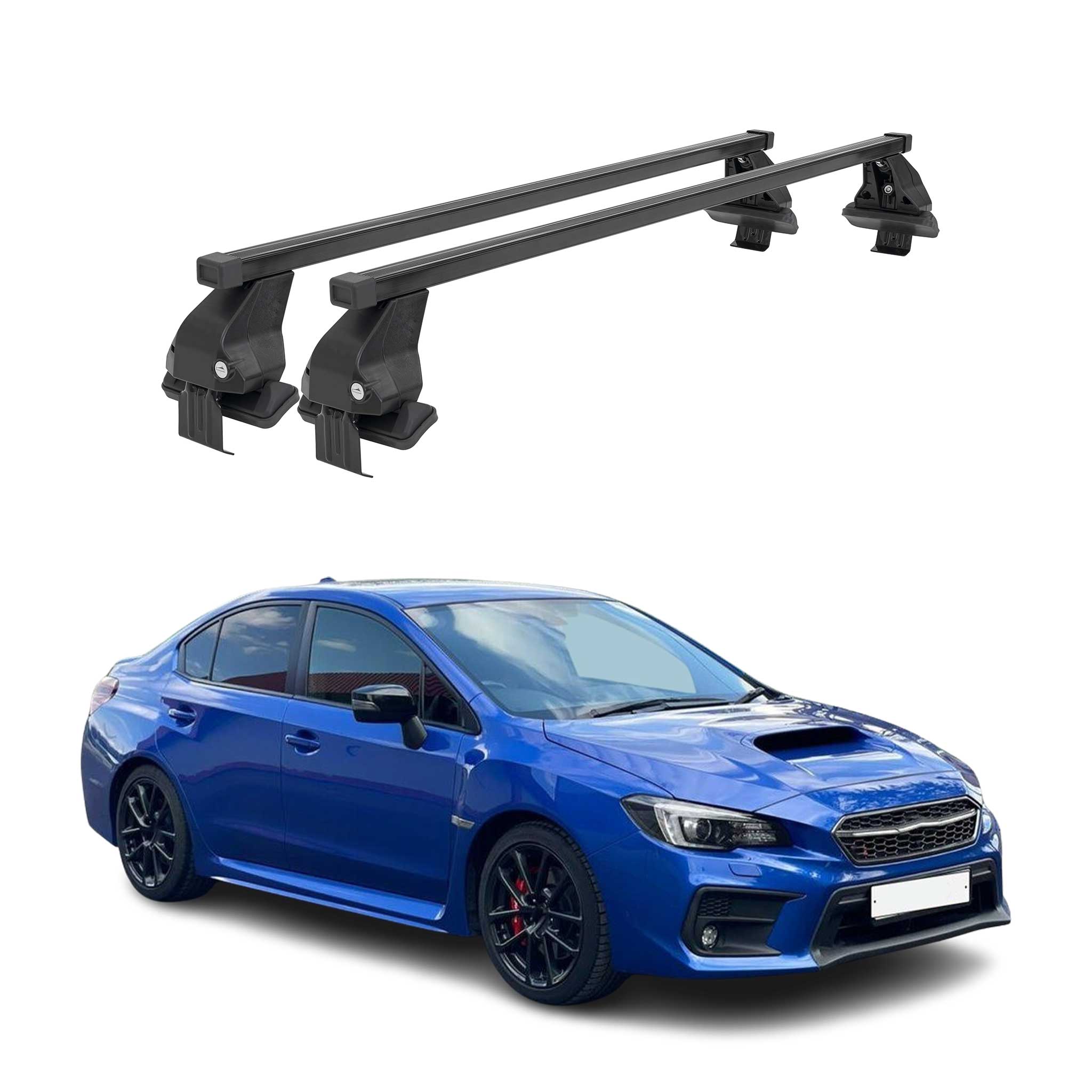 2018-2021 Subaru WRX STI Roof Rack Cross Bars Black