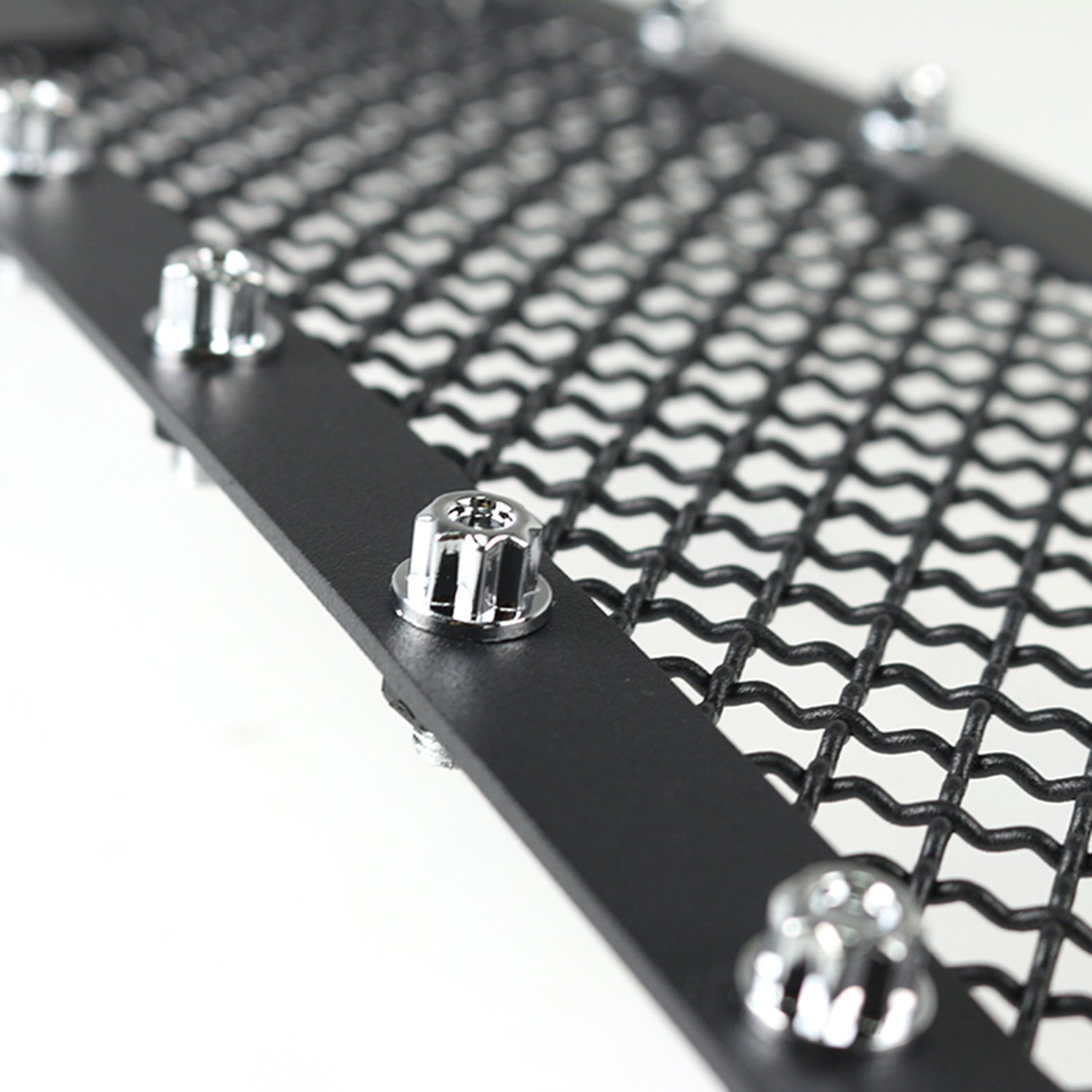 2005-2007 Chevy Silverado Rivet Style Black S.Steel 2PC Mesh Grille Insert