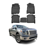 2016-2018 Nissan Titan XD Crew Cab Floor Mats Liners Full Set All Weather