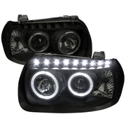 2005-2007 Ford Escape Dual Halo Projector Headlights SMD LED Light Black/Smoke