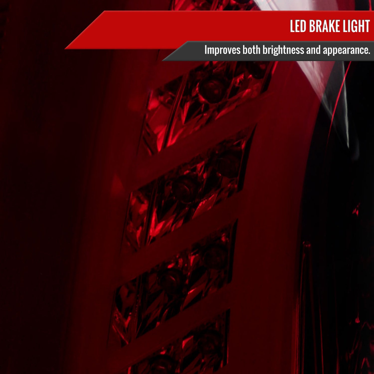 2003-2007 Cadillac CTS LED Tail Lights Chrome Housing/Red Smoke Lens