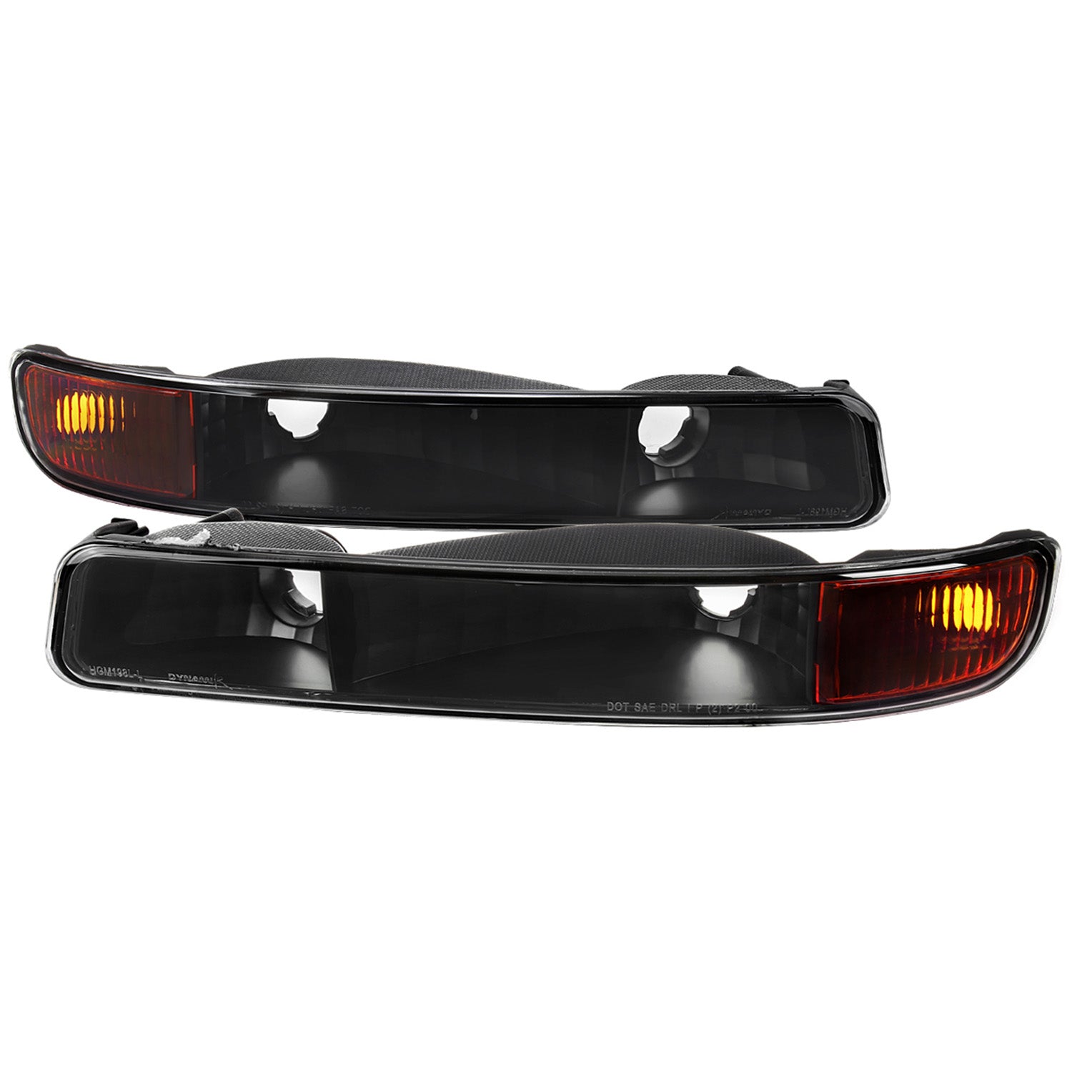 1999-2006 GMC Sierra/ 2000-2006 Yukon/XL Factory Bumper Lights Matt Black