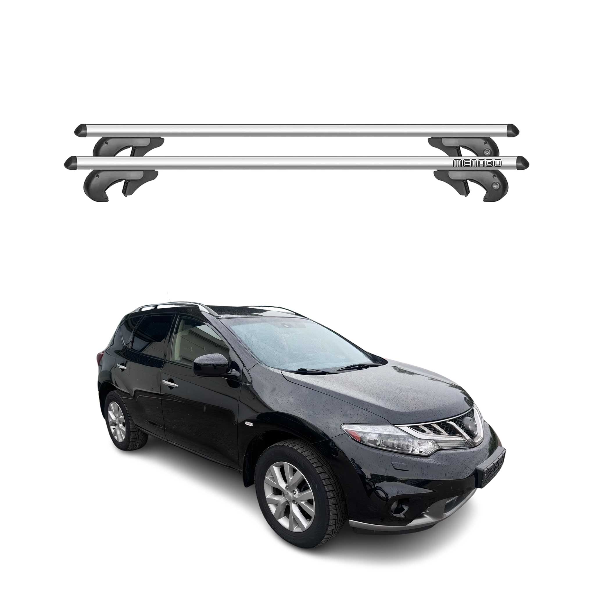 2009-2014 Nissan Murano Roof Rack Cross Bars Silver