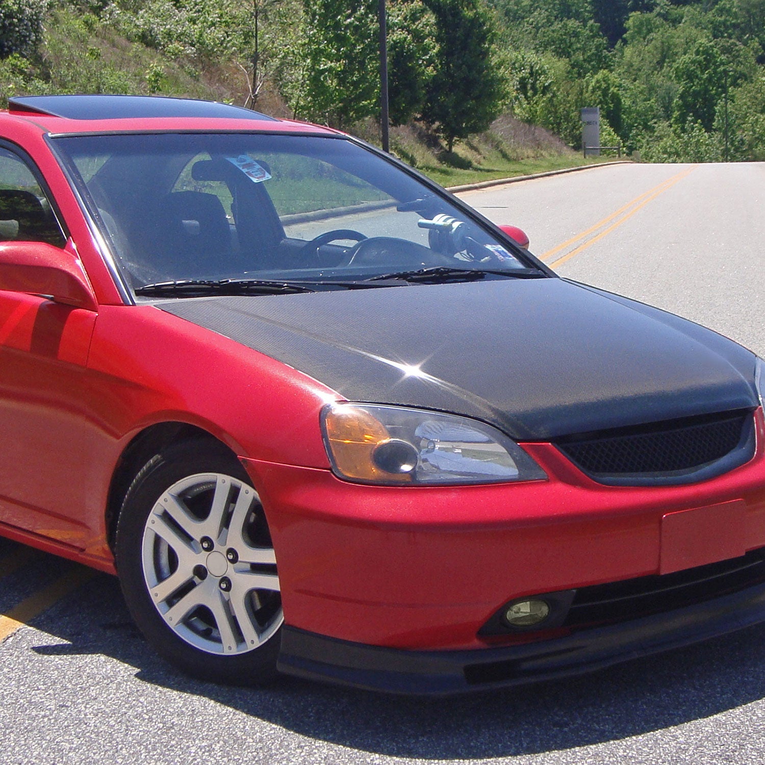 2001-2003 Honda Civic Coupe/Sedan 12V/55W H11 Fog Lights Kit Chrome/Smoke Lens