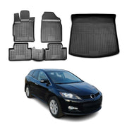 2007-2009 Mazda CX-7 Floor Mats & Cargo Liner Full Set All Weather Black