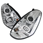 2005-2006 Infiniti G35 Sedan Halo Projector Headlights Chrome/Clear Lens