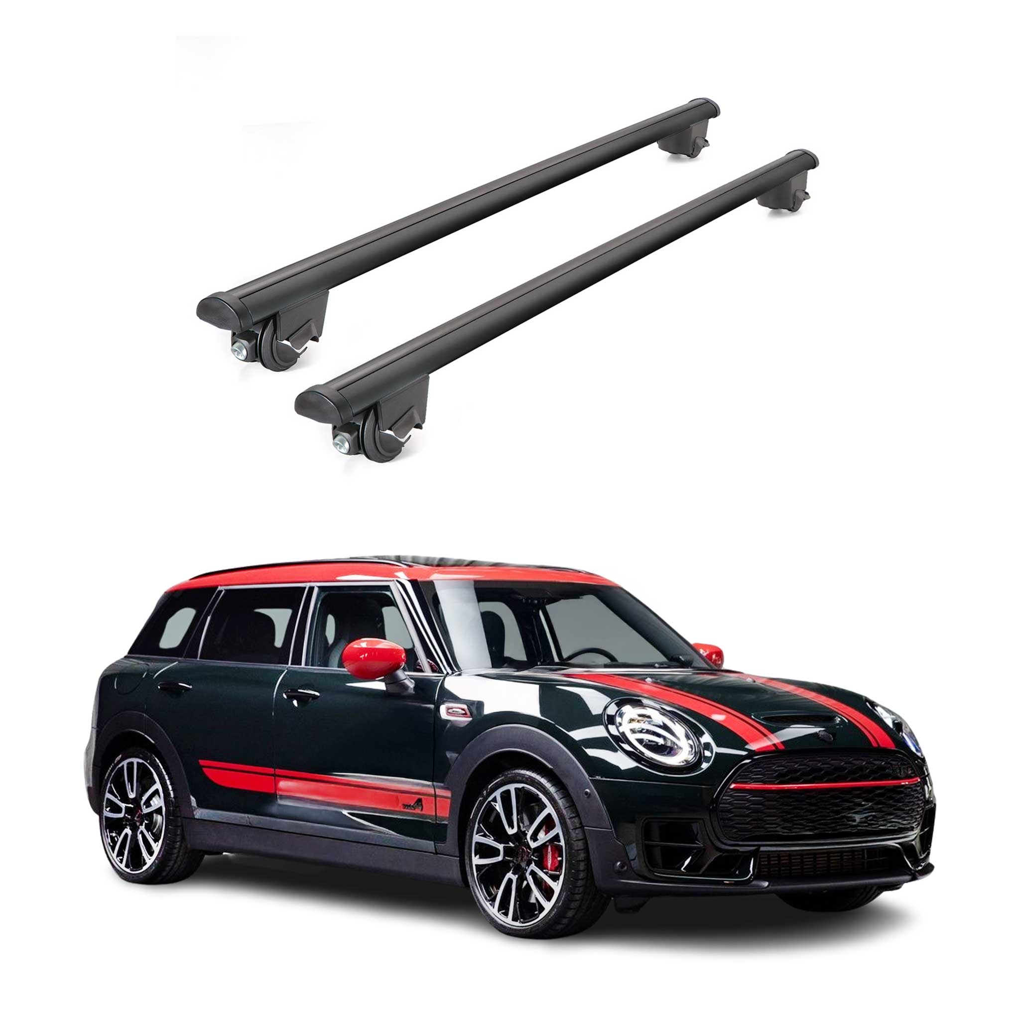 2016-2024 Mini Cooper Clubman F54 Roof Rack Cross Bars Black