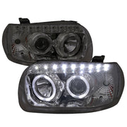 2005-2007 Ford Escape Dual Halo Projector Headlights LED Light Chrome/Smoke