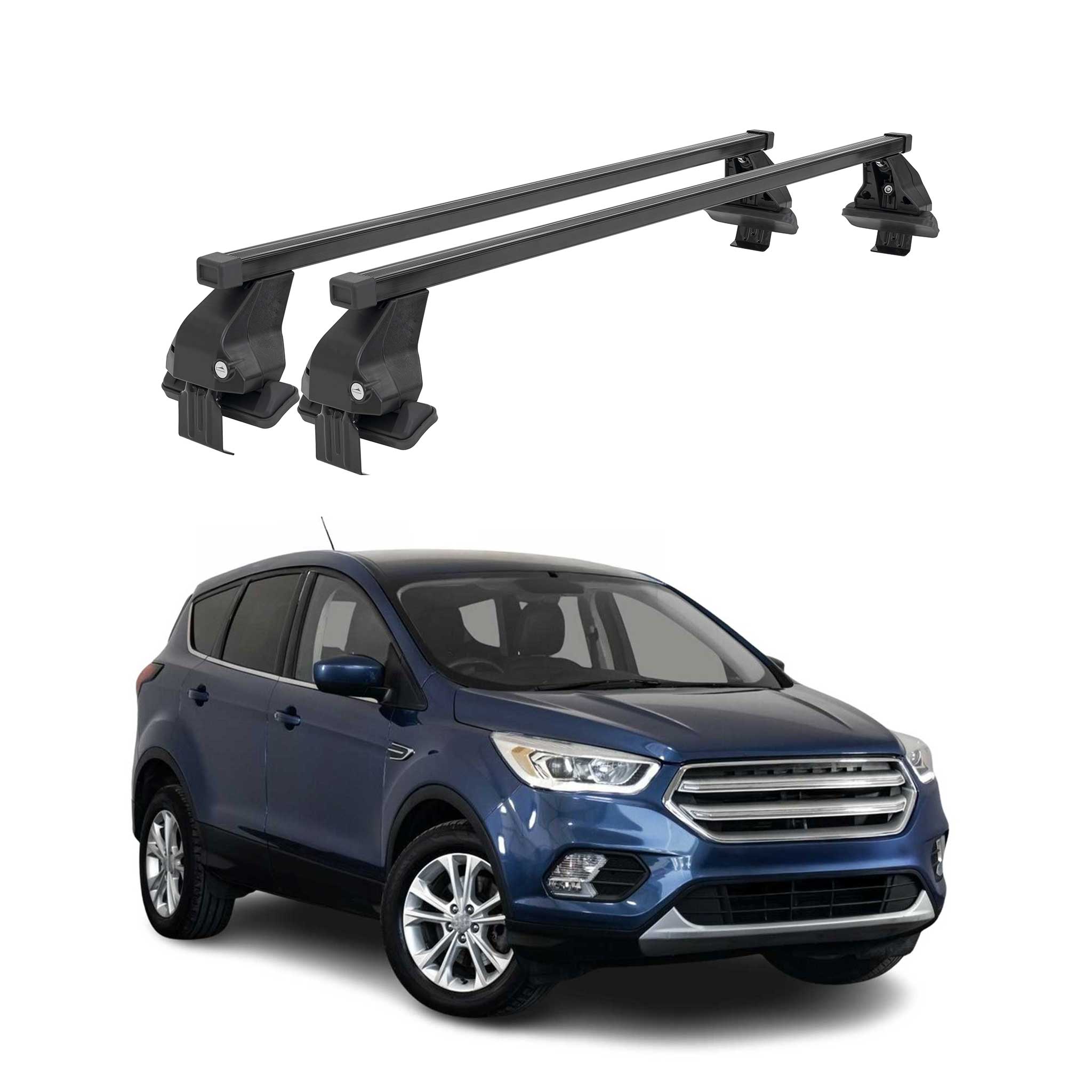 2013-2019 Ford Escape Roof Rack Cross Bars Black