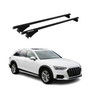 Roof Racks Cross Bars for Audi A4 B9 Avant Allroad 2017-2024 Black Aluminium 2x