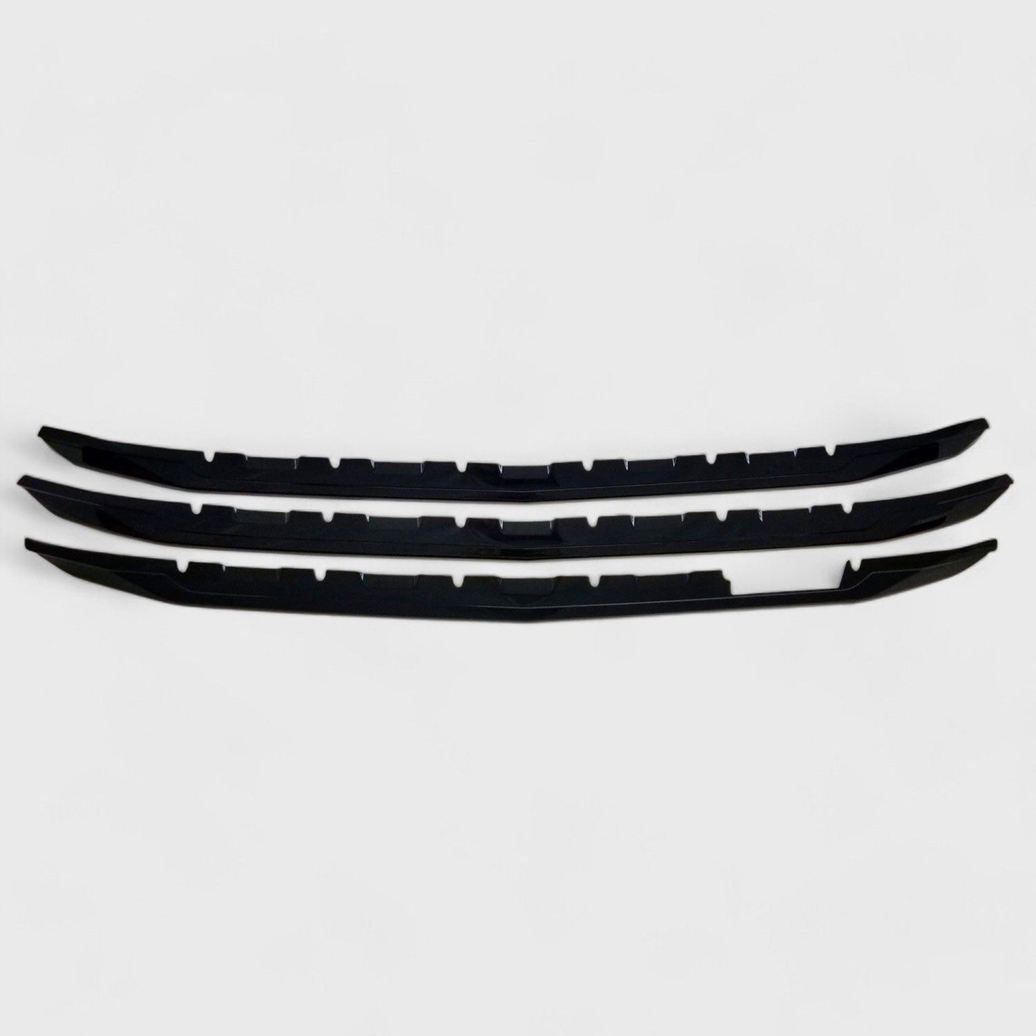 2016-2018 Chevrolet Silverado 1500 Grille Overlay Gloss Black 3Pcs ABS Plastic
