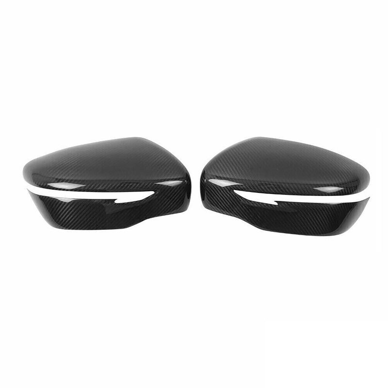 2017-2021 Nissan Qashqai Side Mirror Cover Caps Carbon Fiber Black 2Pcs