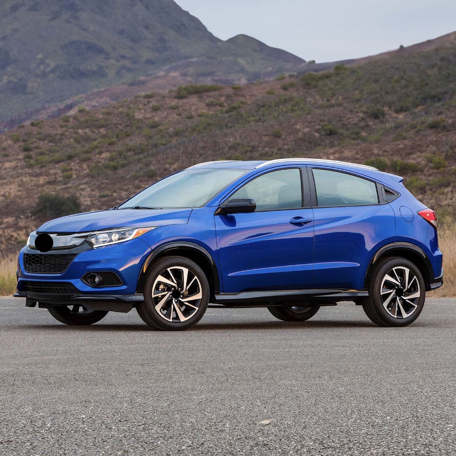 2019-2022 Honda HR-V Grille Overlay Gloss Black 3Pcs ABS Plastic