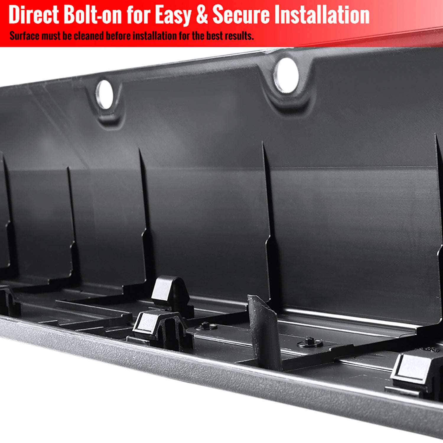 2016-2019 Toyota Tacoma Black Textured ABS Tailgate Cap Protector Cover