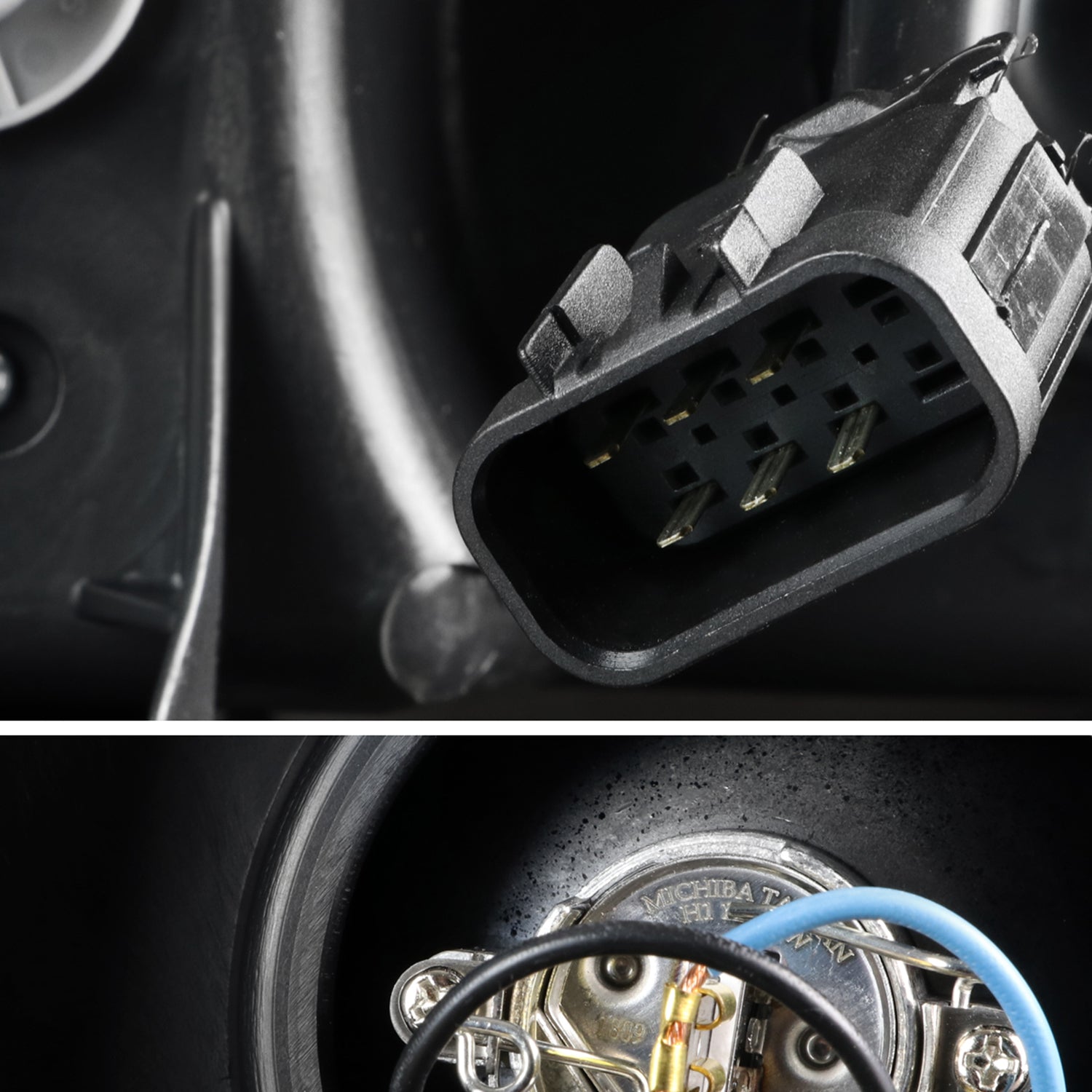 2007-2013 Chevy Silverado 1500 2500HD 3500HD Dual U-Ring Headlights LED Black