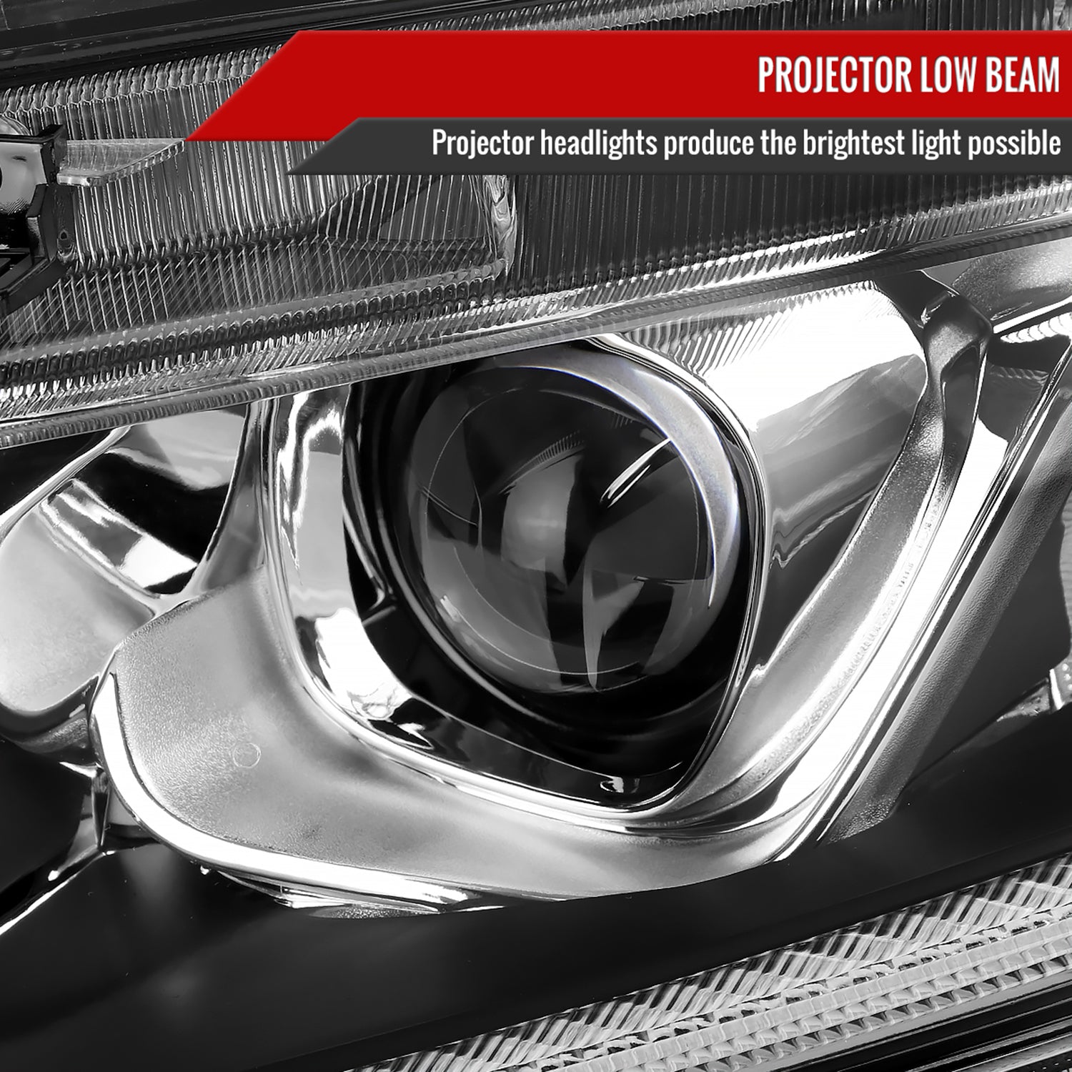 2016-2021 Honda Civic LED Strip Factory Projector Headlights Chrome/Clear