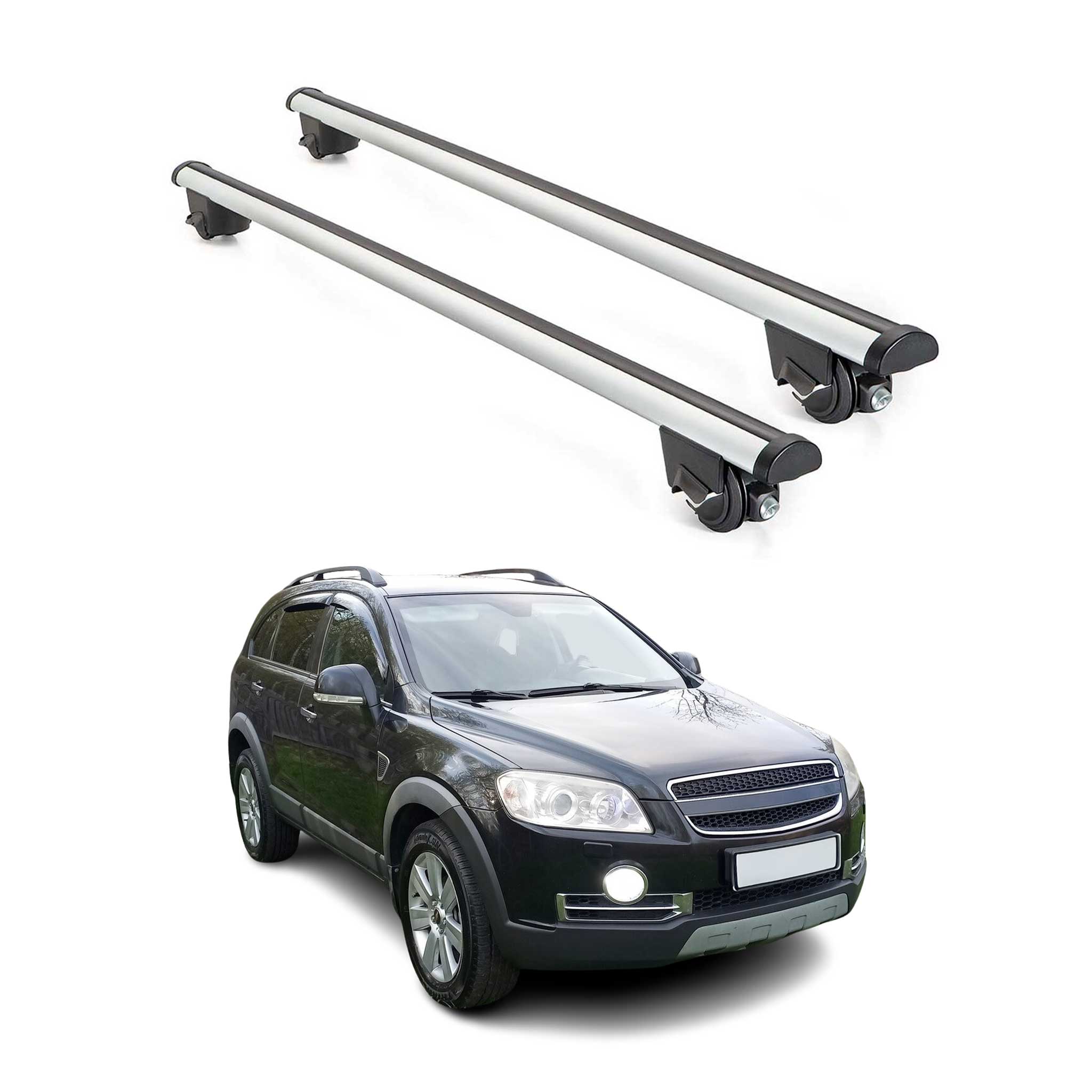 2006-2018 Chevrolet Captiva Roof Rack Cross Bars Silver