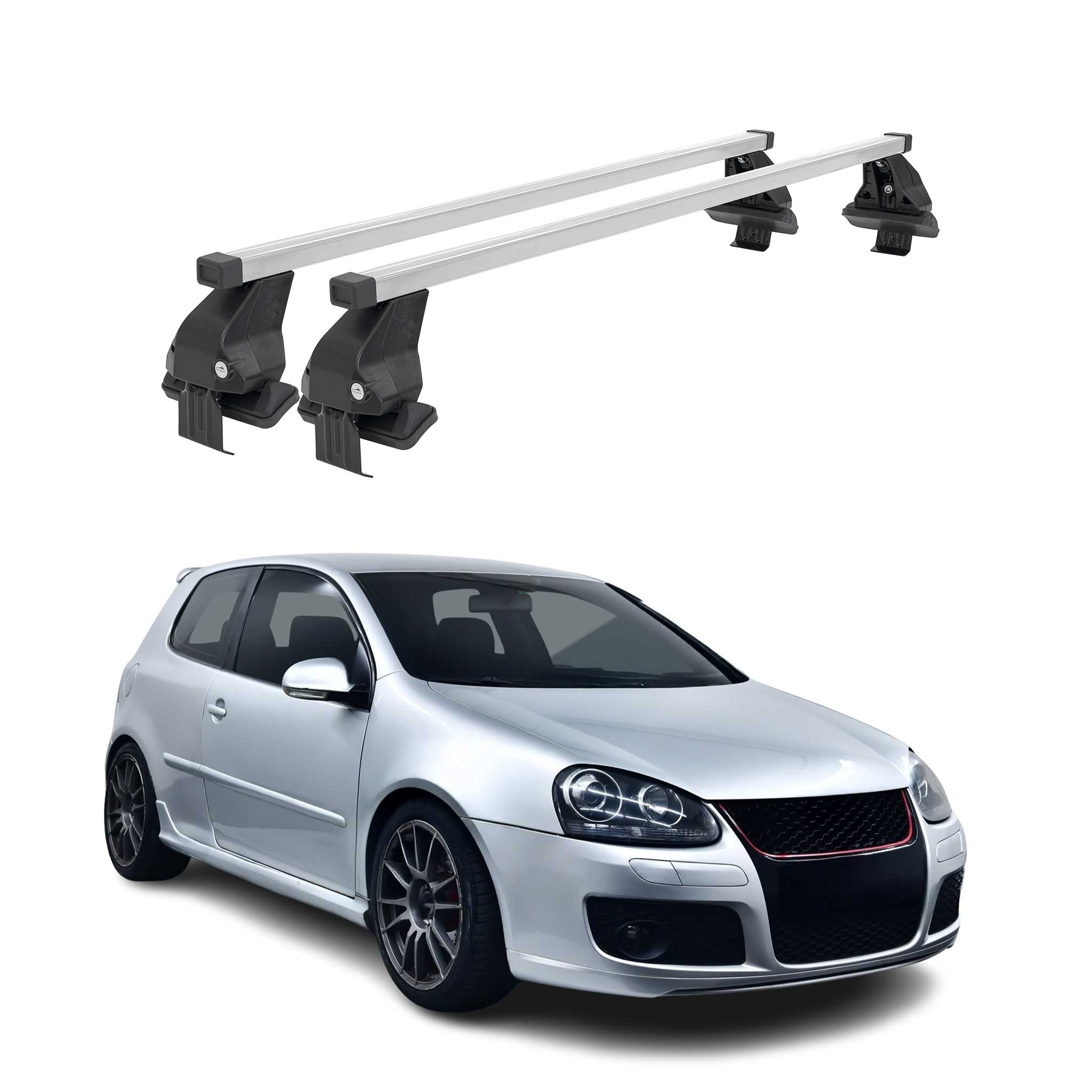 2006-2009 VW Rabbit / GTI Roof Rack Cross Bars Silver