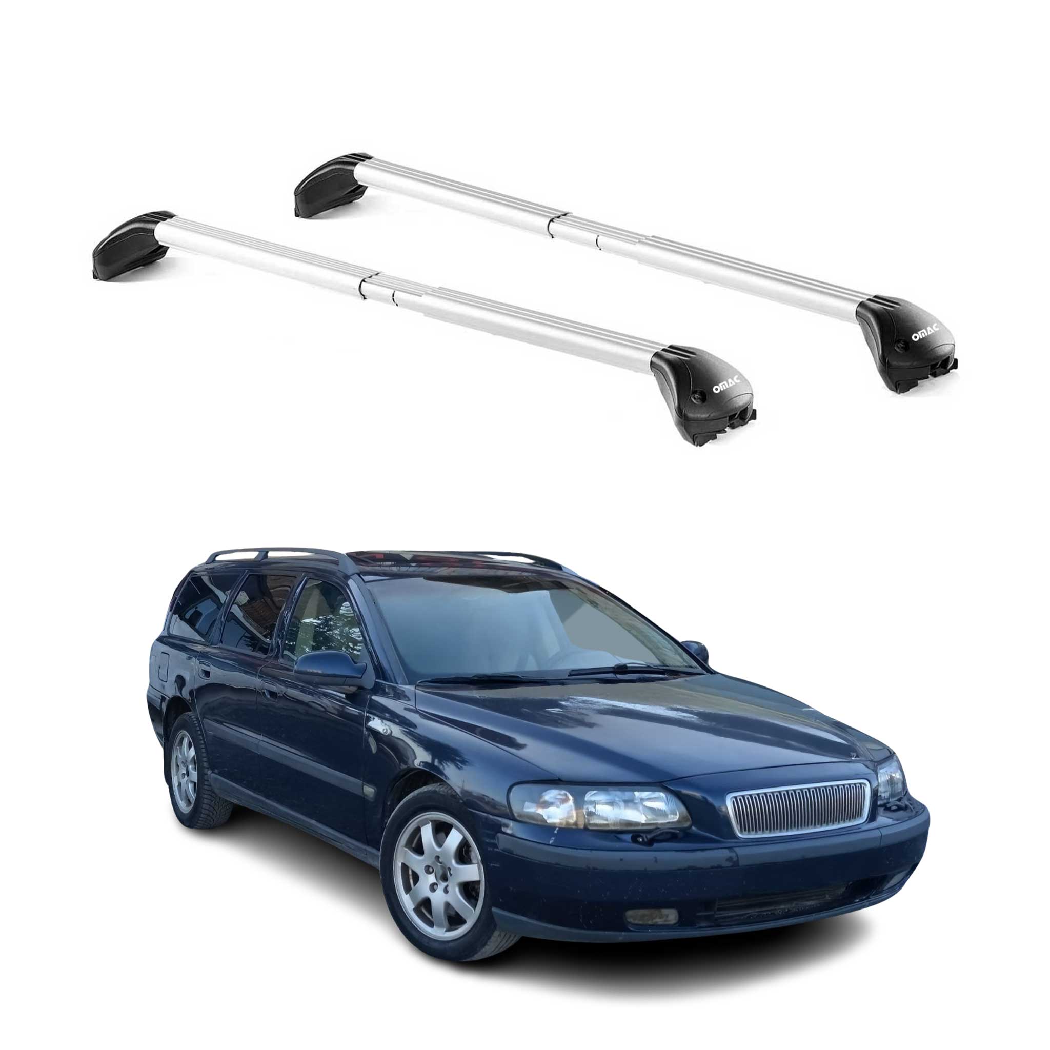 1998-2000 Volvo V70 Roof Rack Cross Bars Luggage Carrier 2 Pcs
