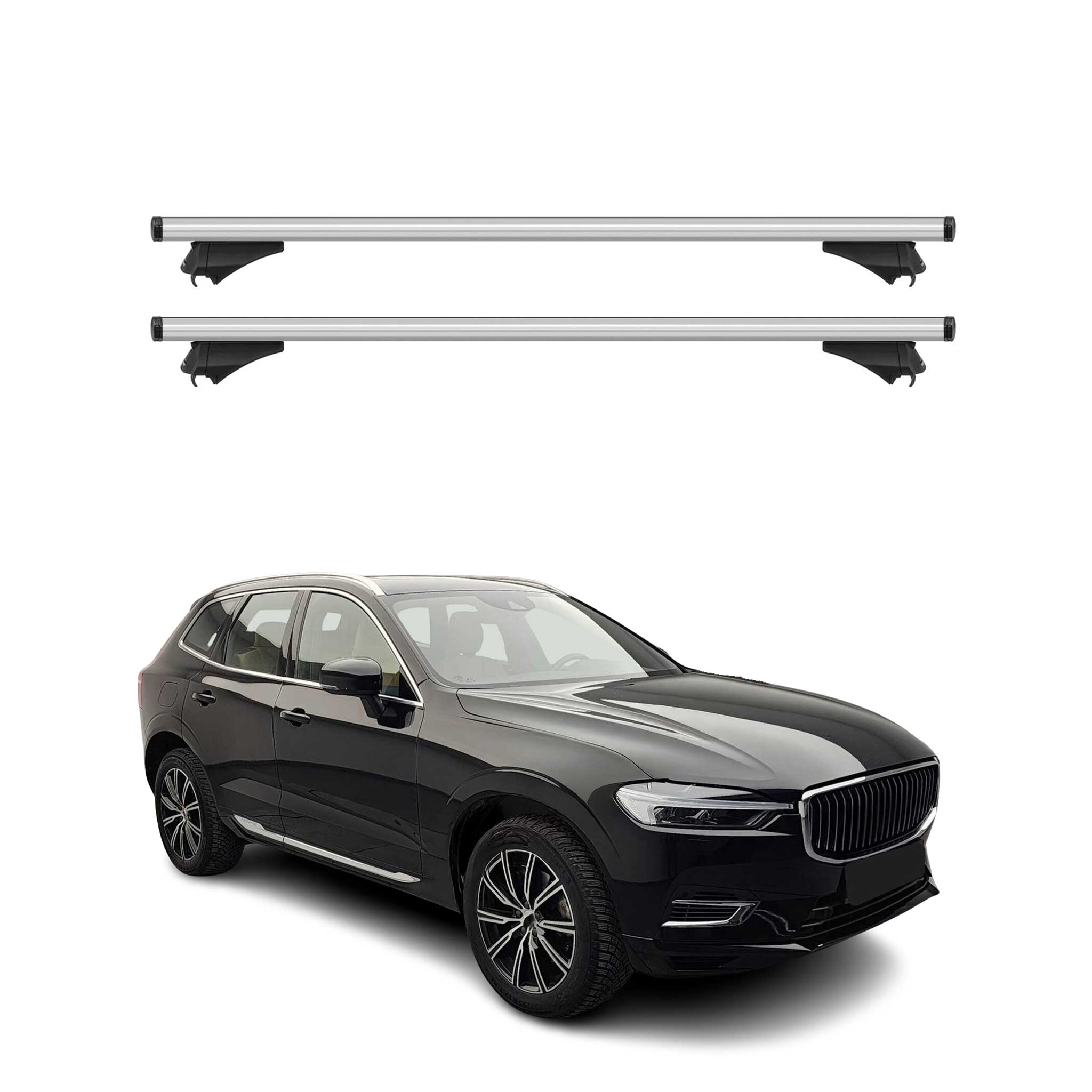 2018-2026 Volvo XC60 Roof Rack Cross Bars Silver