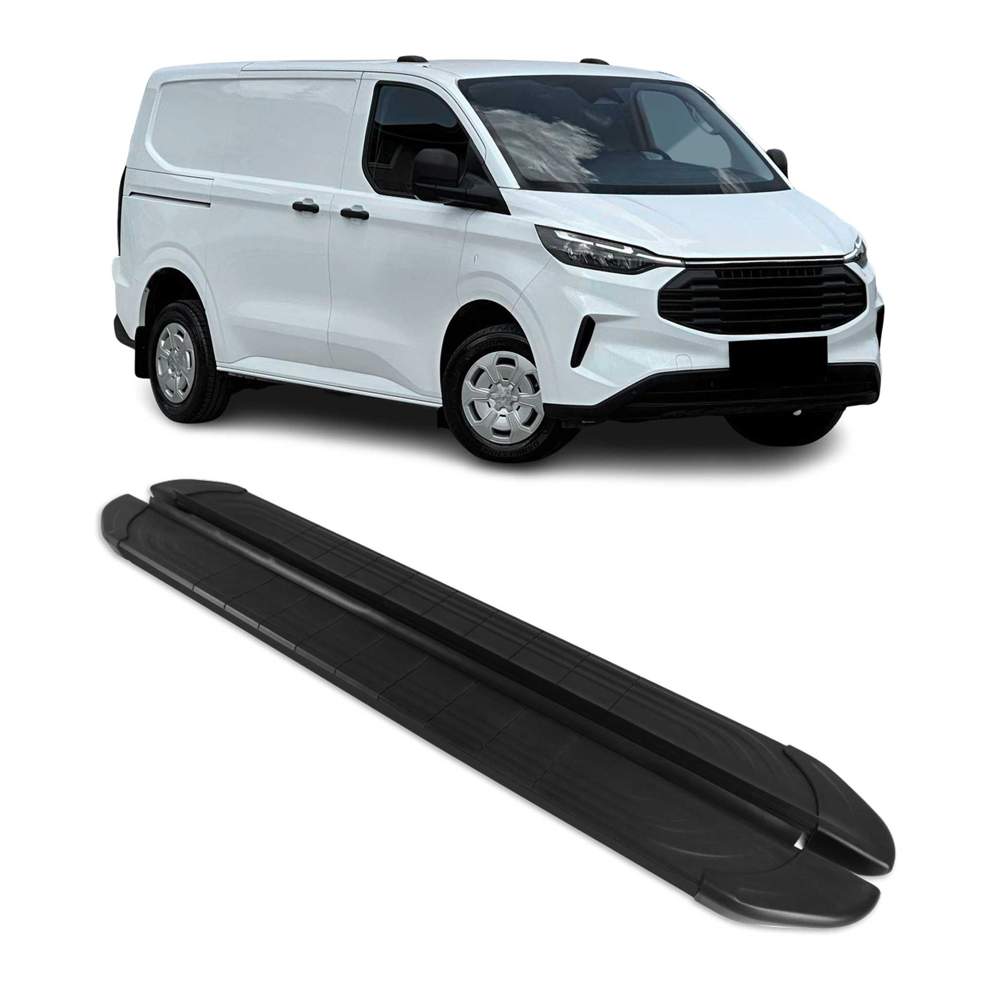 2022-2024 Ford Transit Connect Wagon Running Boards Side Steps Black