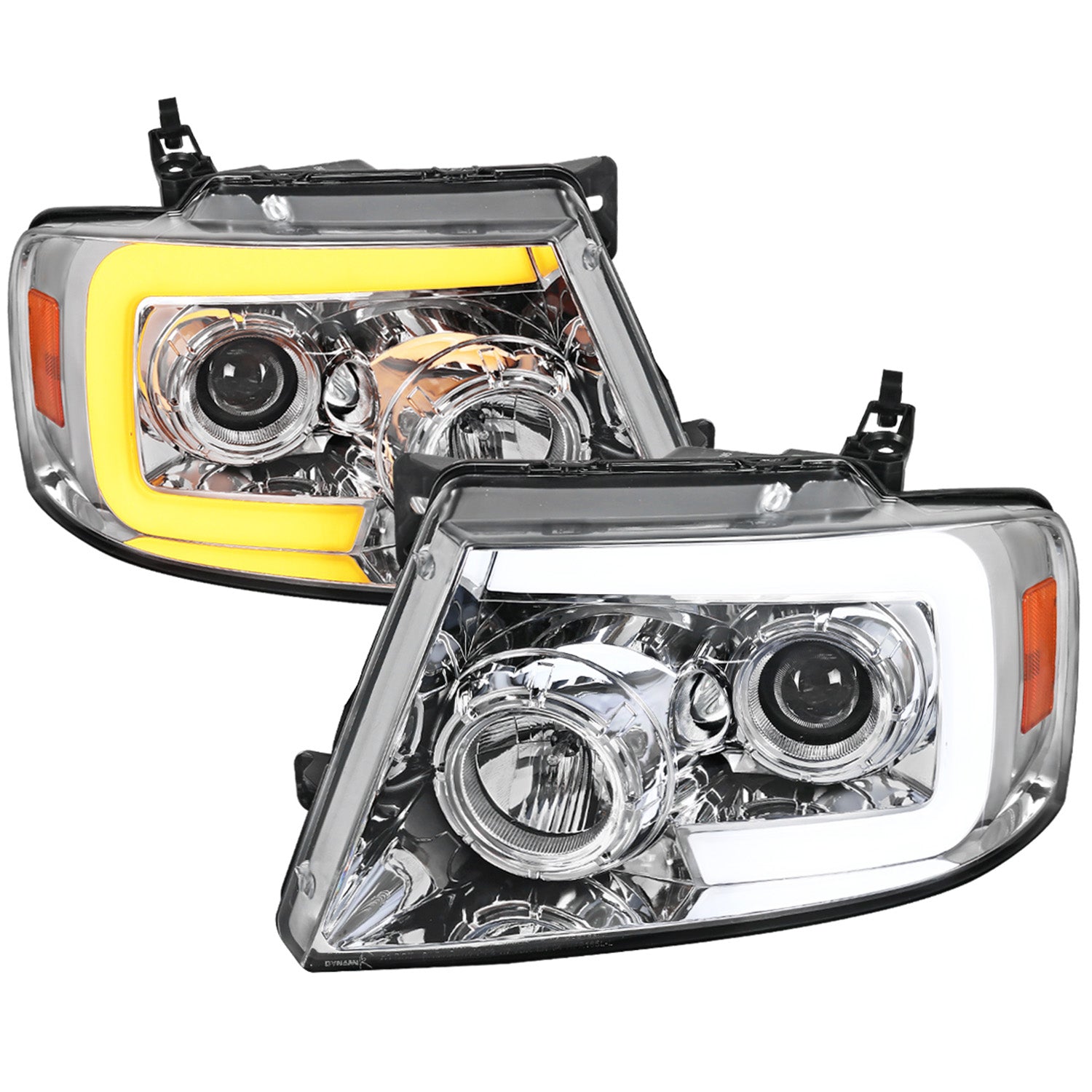 2004-2008 Ford F-150/ 06-2008 Lincoln Mark LT LED Switchback Headlights Chrome