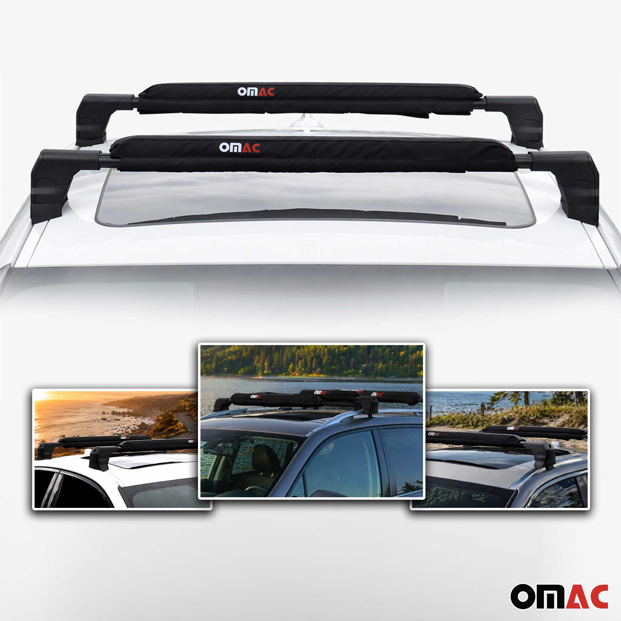 19" Roof Pad Surfboard Kayak Canoe Cross Bar Protector Carrier Deflector