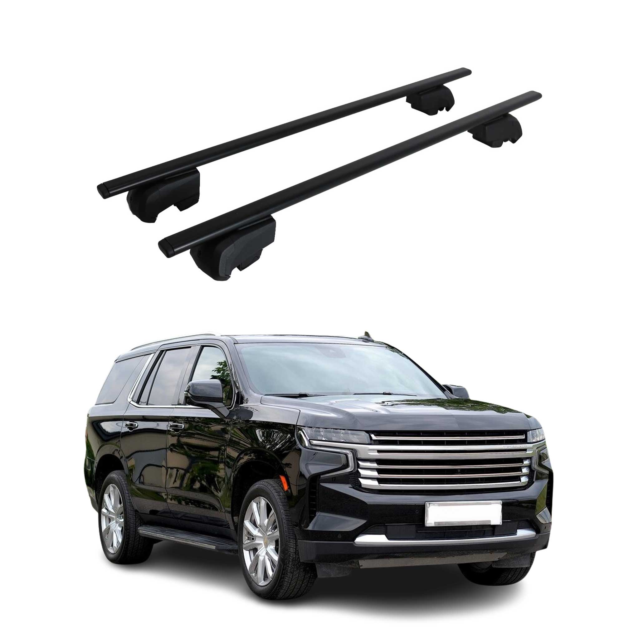 2021-2025 Chevrolet Tahoe Roof Rack Cross Bars Black