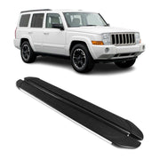 2005-2010 Jeep Commander XK 2004-2011 / Grand Cherokee WK Running Boards Side Steps Silver & Black