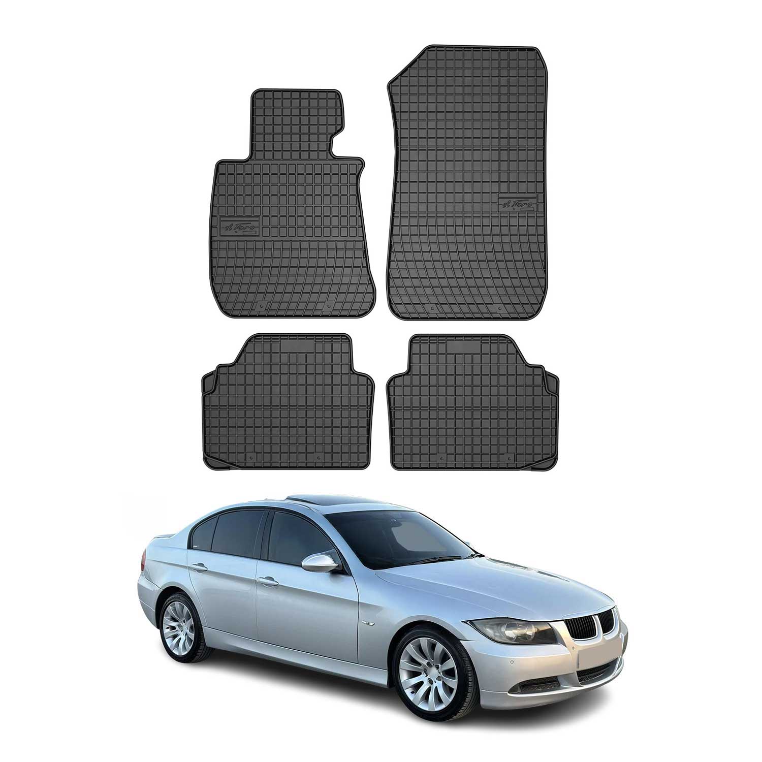2006-2011 BMW 3 Series E90 E91 E92 Floor Mats Liners Full Set All Weather Rubber