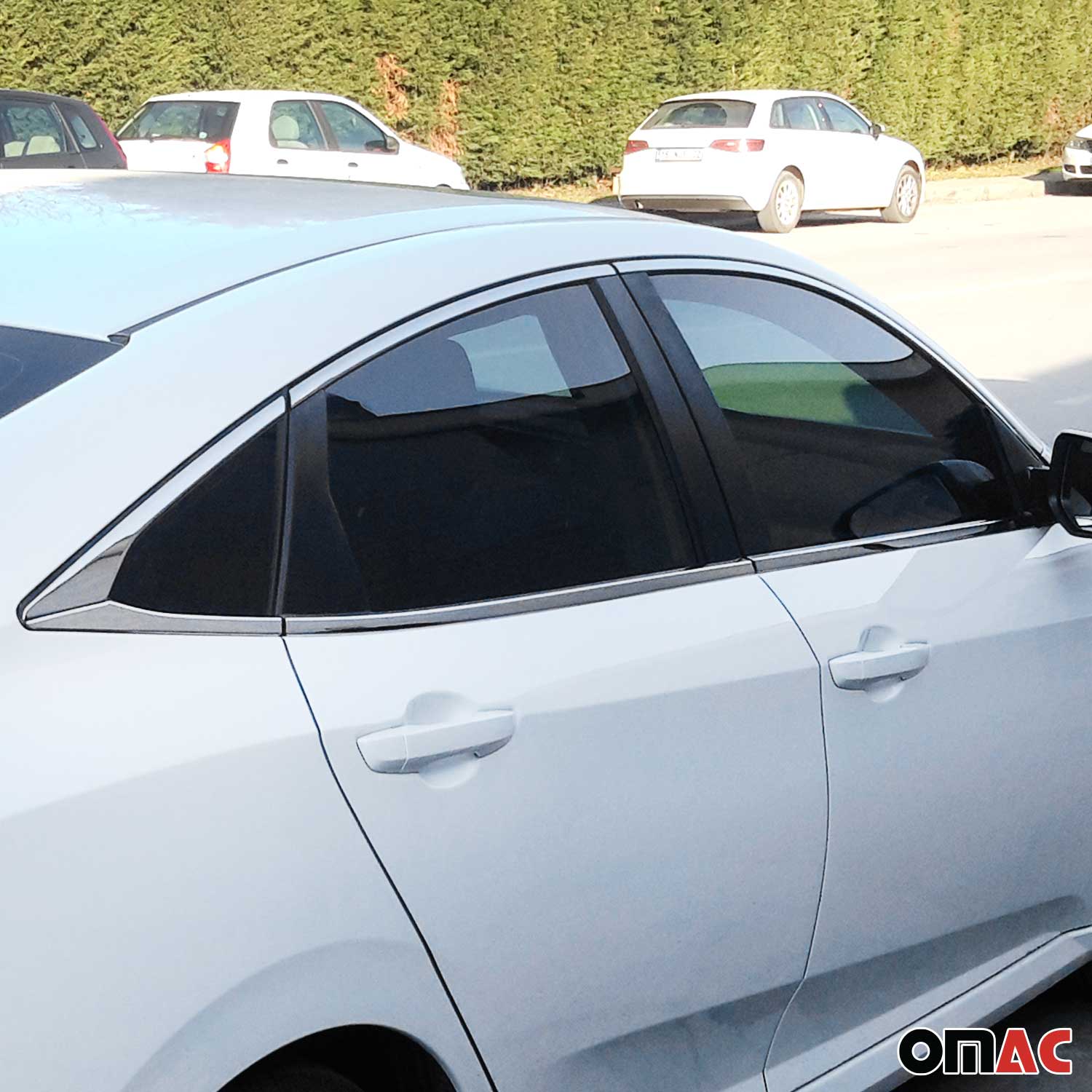 2016-2021 Honda Civic Sedan Window Molding Trim Streamer Stainless Steel