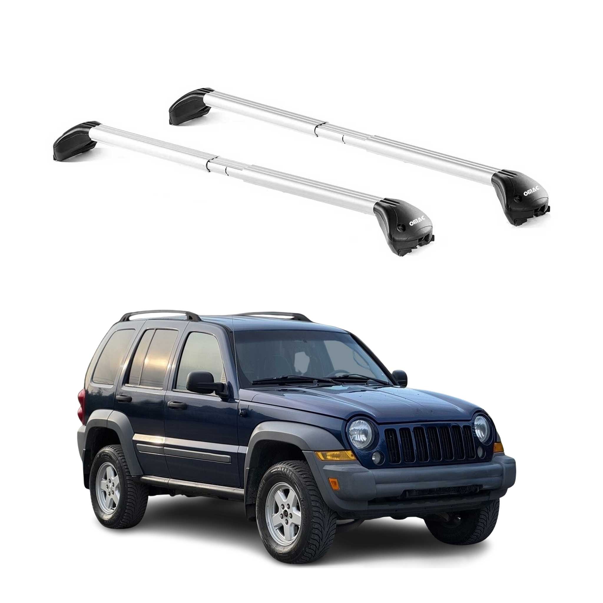 2002-2007 Jeep Liberty Roof Rack Cross Bars Luggage Carrier 2 Pcs