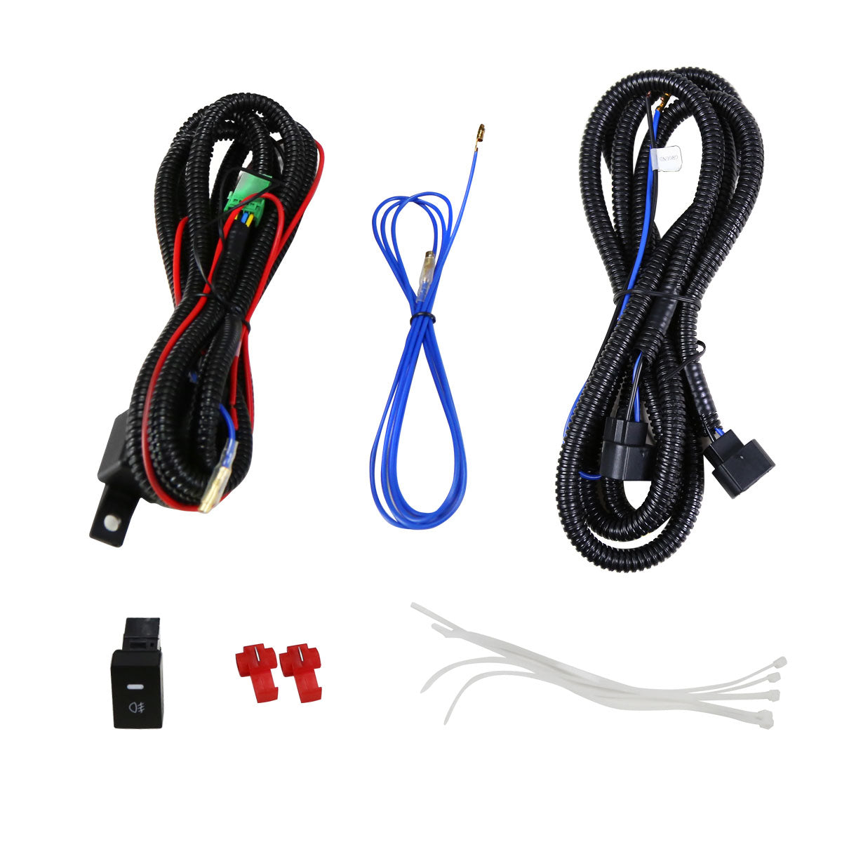 2011-2013 Toyota Highlander 6-LED Fog Lights Kit Chrome Housing/Clear Lens