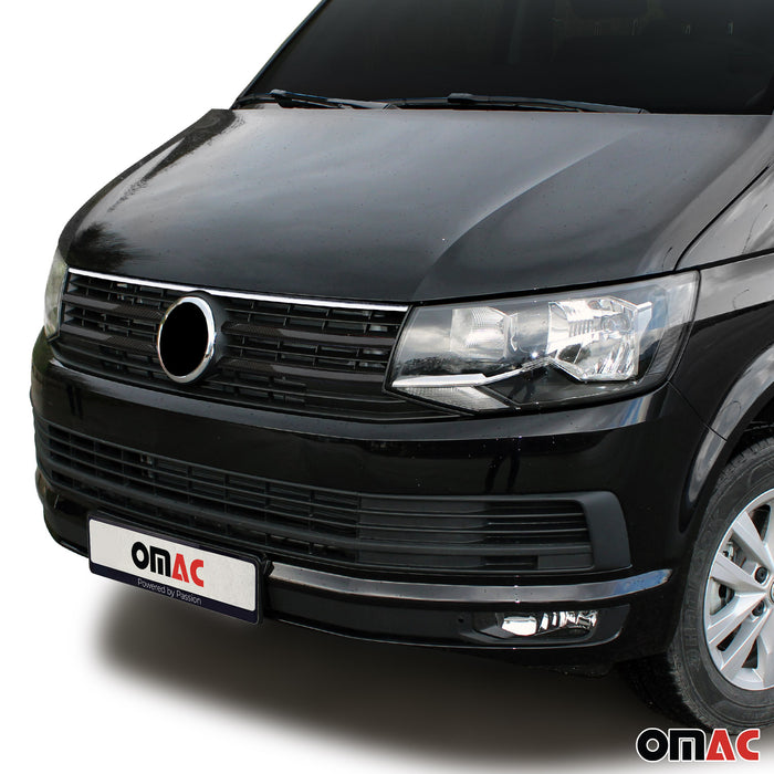 Front Bumper Grill Trim Molding for VW T6 Transporter 2015-2021 Steel Silver 1Pc