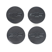 2013-2024 Chevrolet Malibu Licensed Wheel Cap Emblem Set Gloss Black 4Pcs ABS Plastic