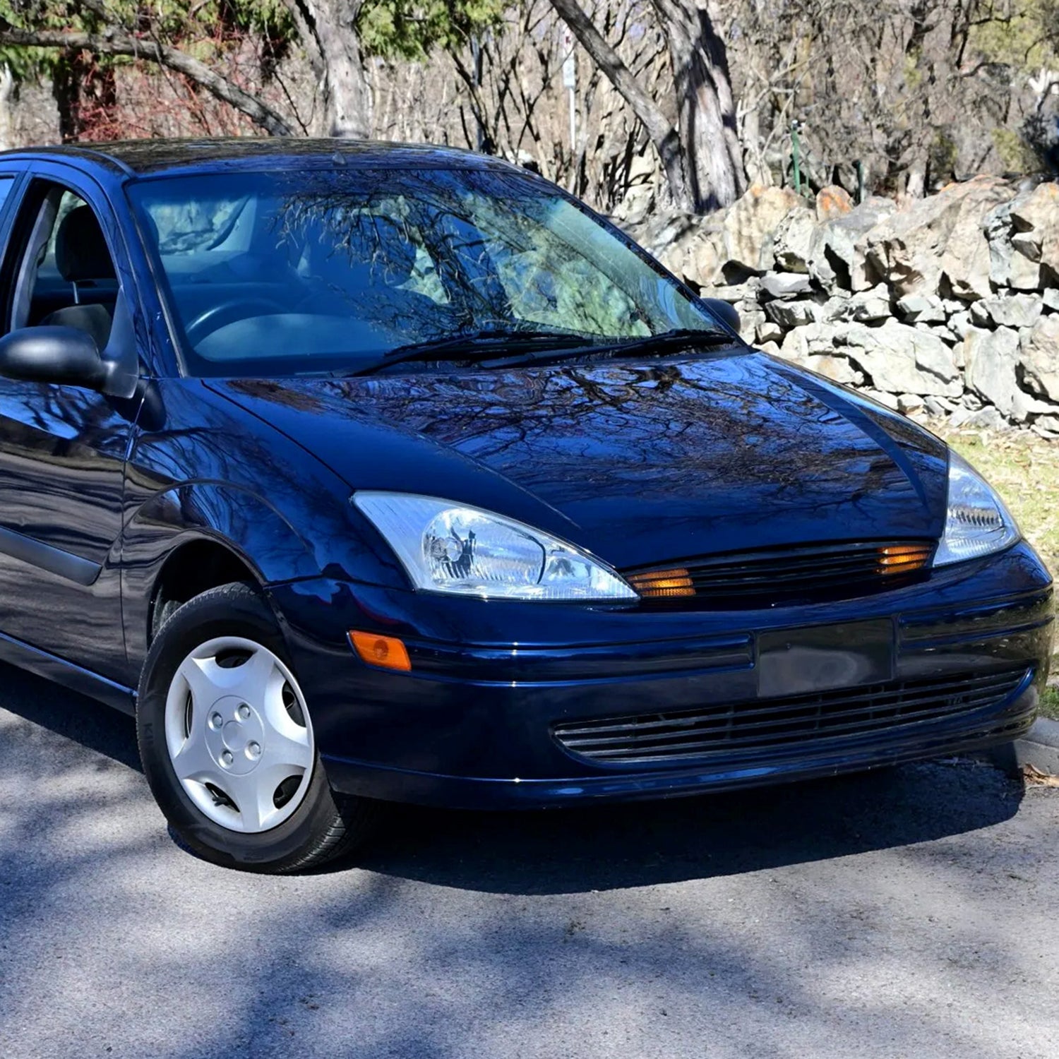 2000-2004 Ford Focus Factory Style Crystal Headlights Chrome/Clear Lens