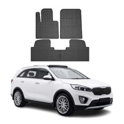 2013-2018 Hyundai Santa Fe Floor Mats Liners Full Set All Weather Rubber Black