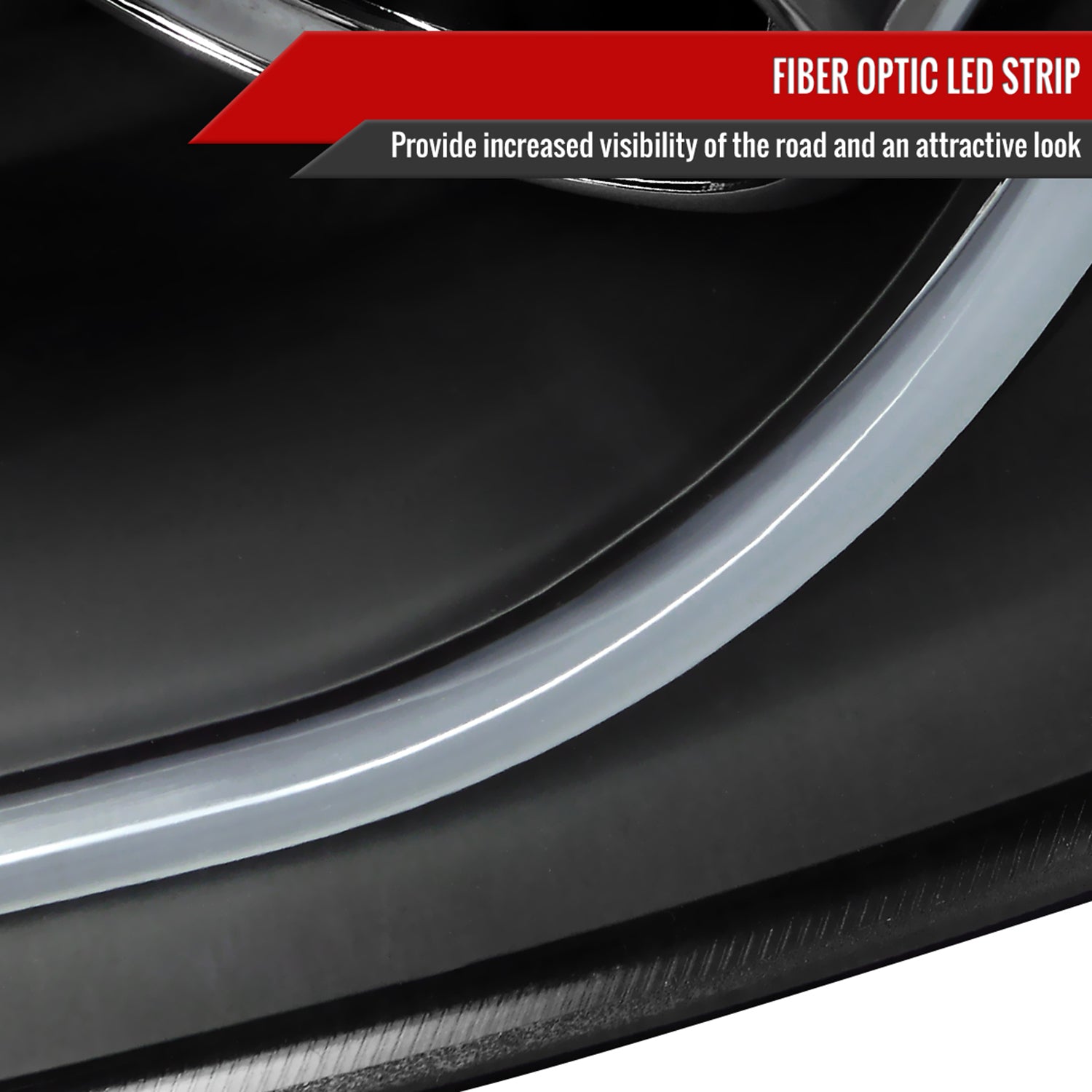 2008-2009 Pontiac G8 LED Bar Projector Headlights Matte Black/Clear Lens