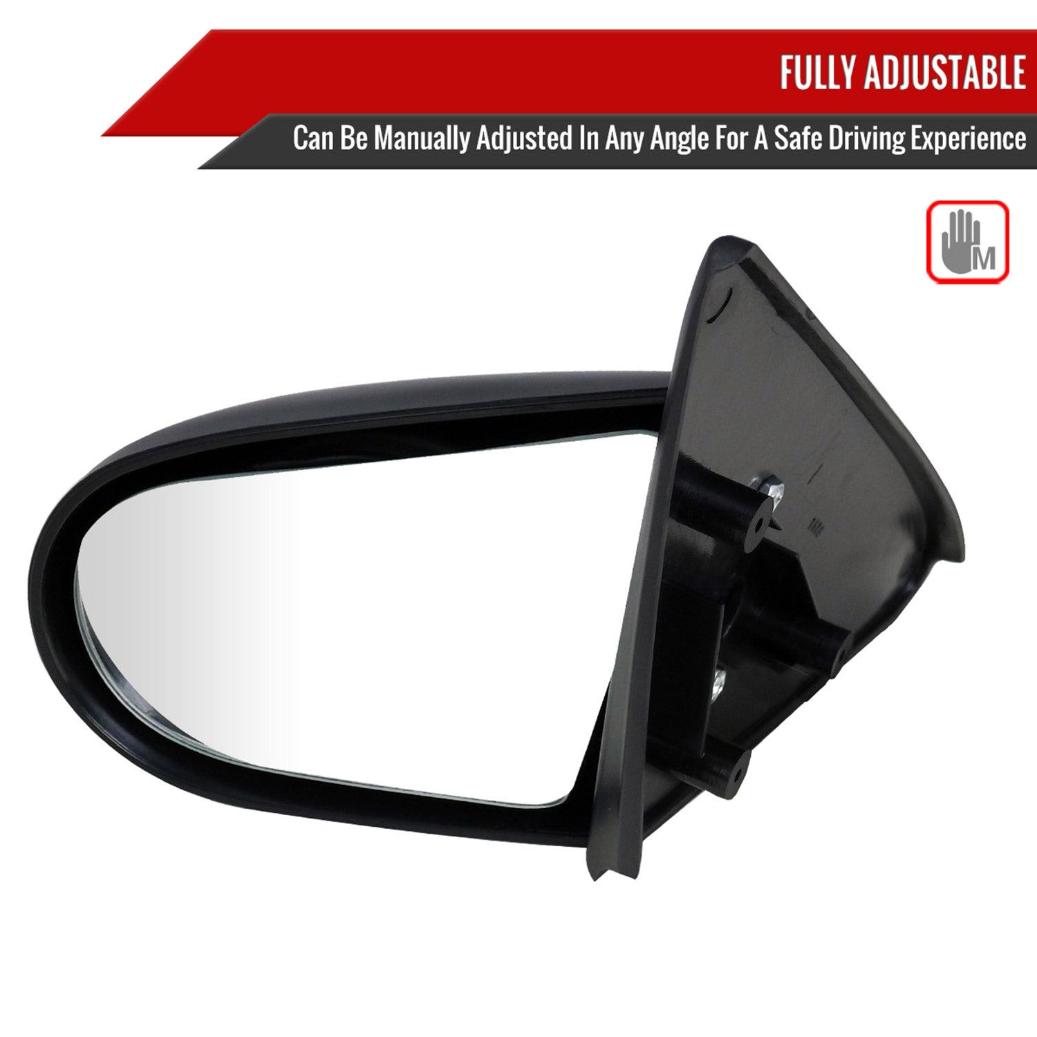 1992-1995 Honda Civic Coupe/Hatchback Black Manual Adjustable Spoon Mirrors