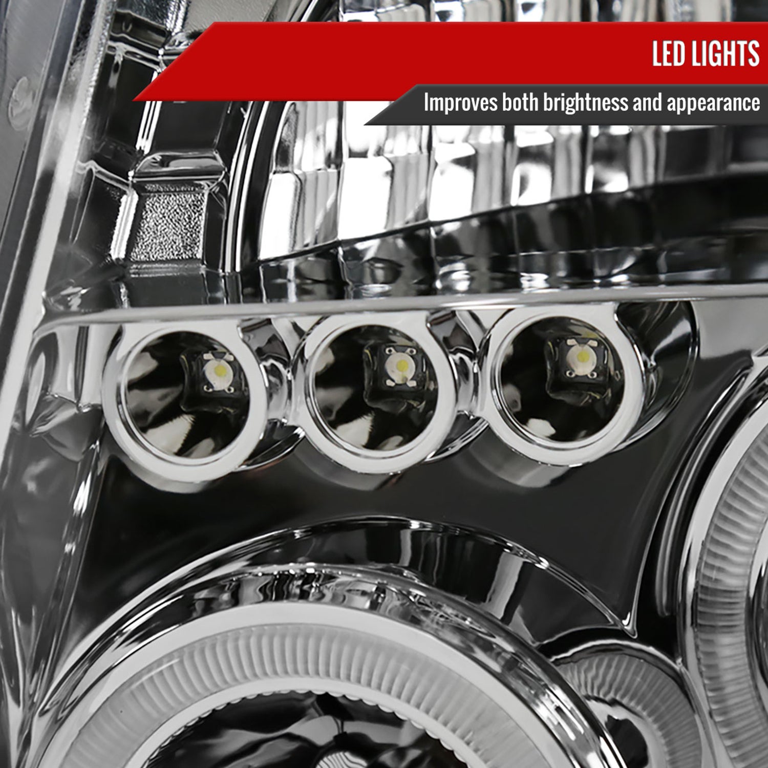 2005-2007 Nissan Pathfinder/ 05-2008 Frontier Dual Halo Headlights Chrome