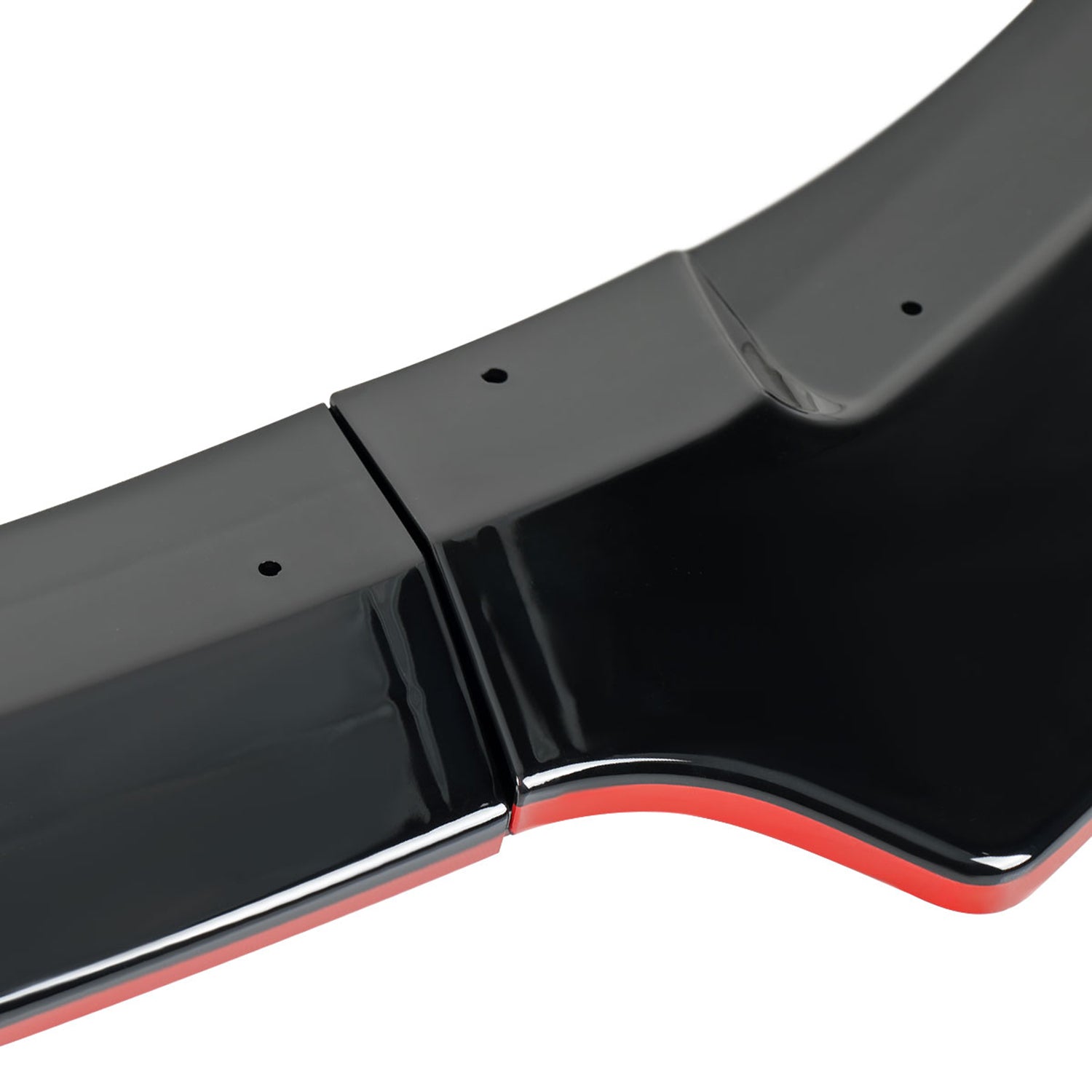 2016-2018 Honda Civic Sedan Black/Red Trim Front Bumper Lip Splitter Kit