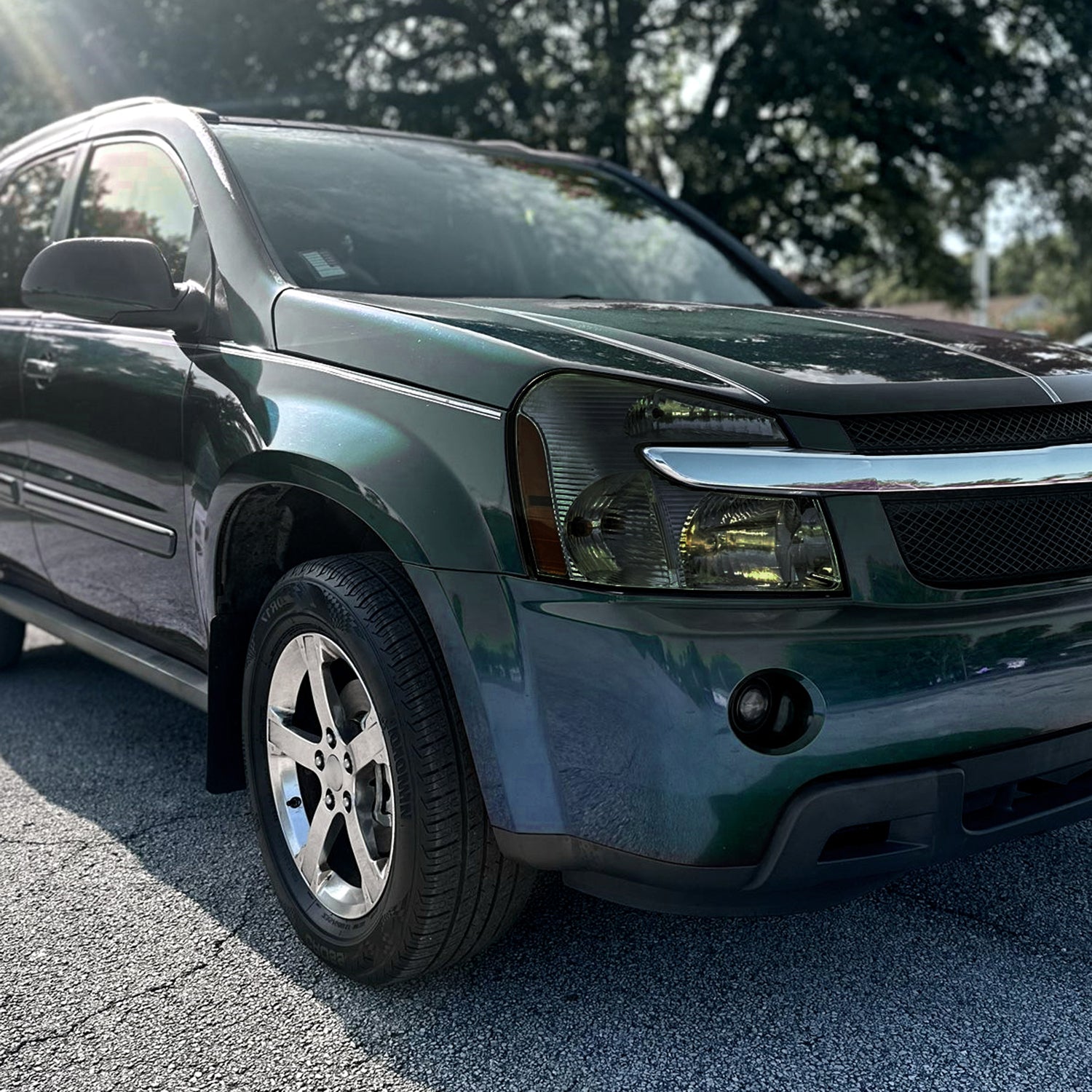 2005-2009 Chevy Equinox Factory Headlights w/Amber Reflector Chrome/Smoke