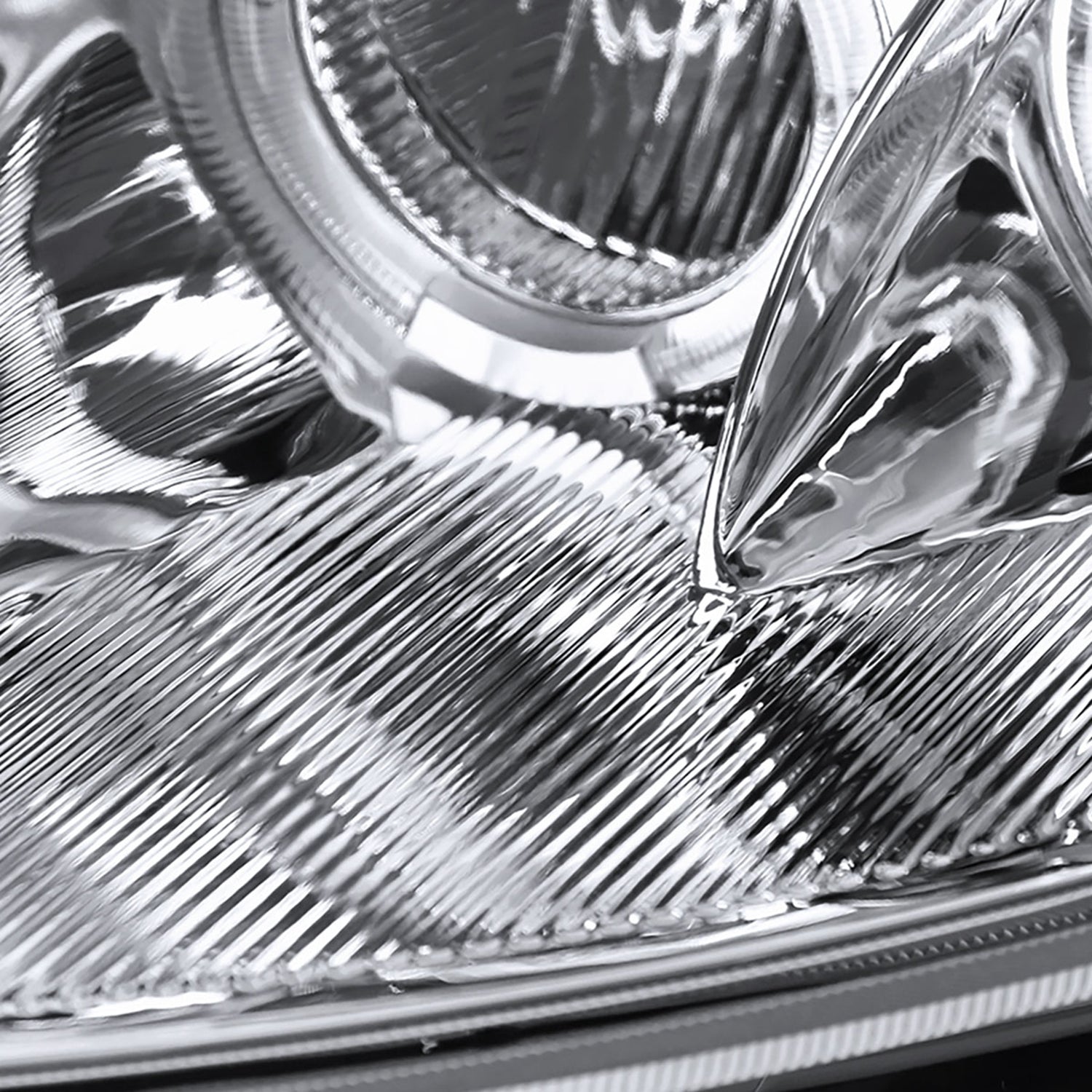 2000-2005 Mitsubishi Eclipse Dual Halo Projector Headlights Chrome/Clear Lens