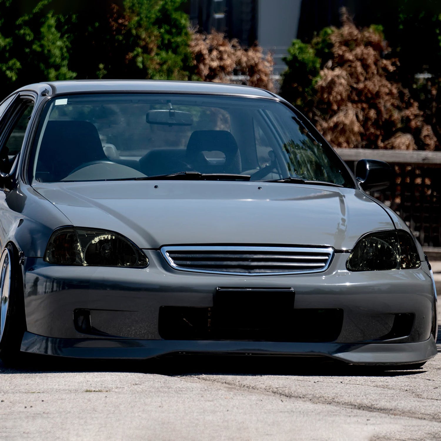 1999-2000 Honda Civic Factory Style Crystal Headlights Chrome/Smoke Lens