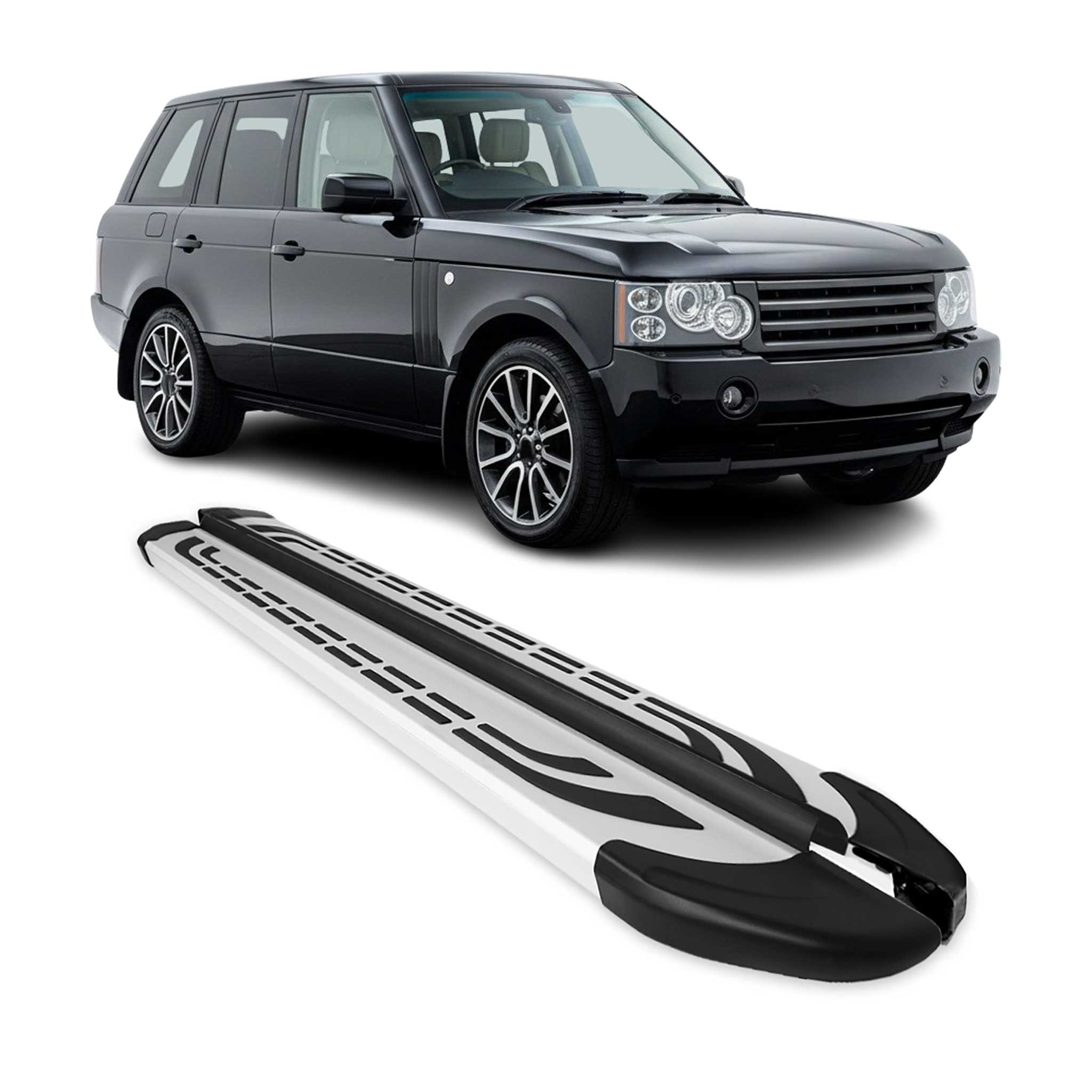 2003-2012 Land Rover Range Rover Running Boards Side Steps Silver