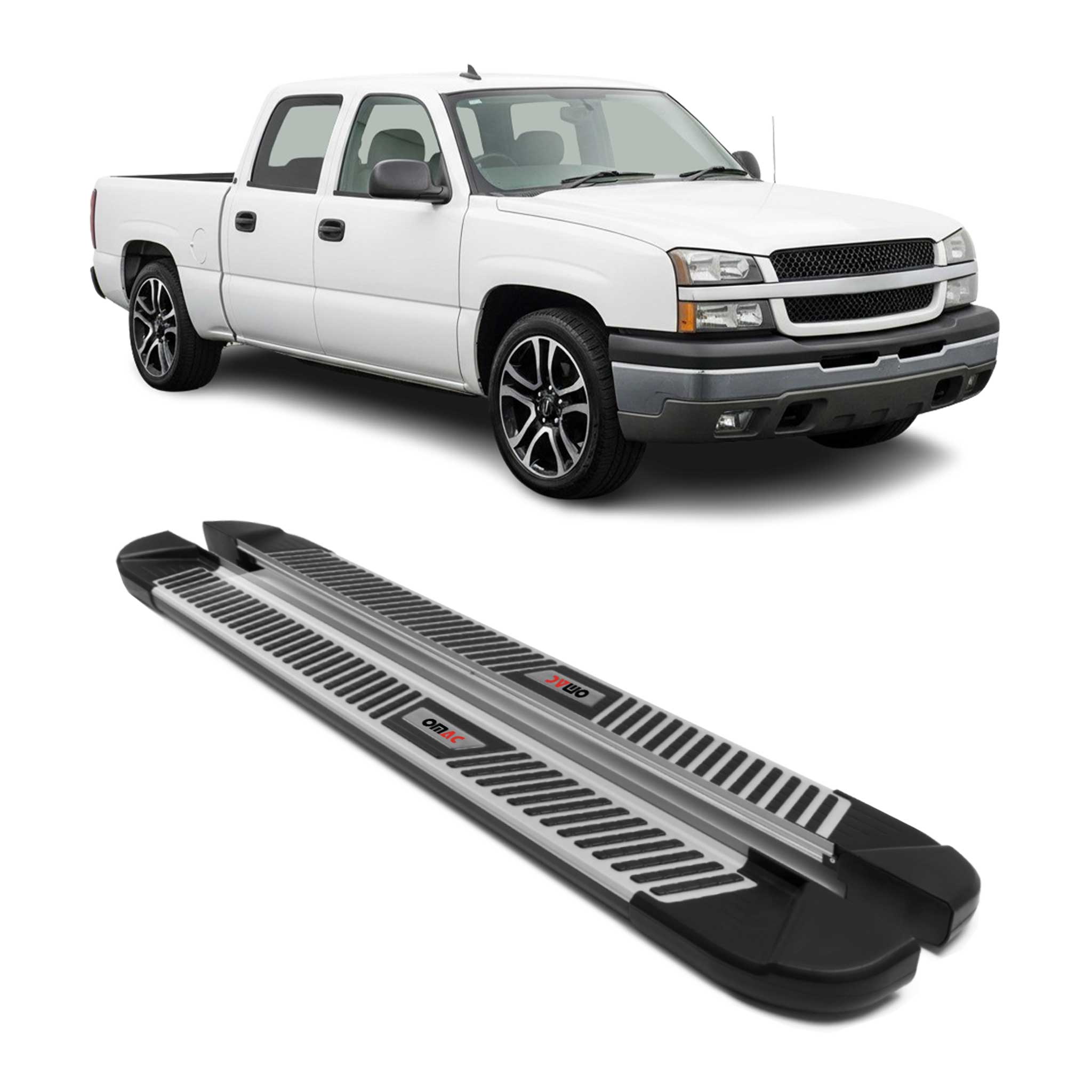 2001-2019 Chevrolet Silverado / GMC Sierra Nerf Bar Side Step Running Boards Alu