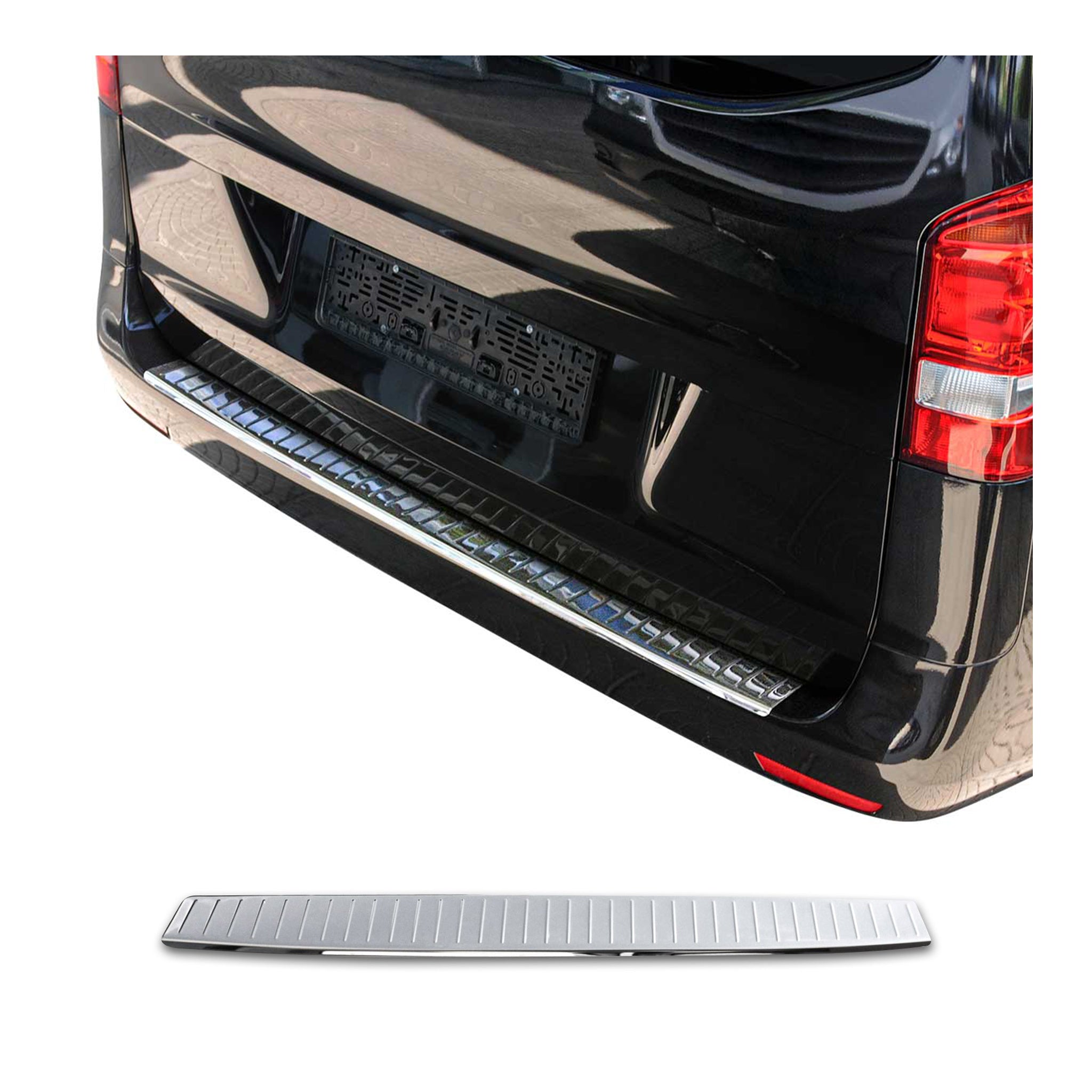 2016-2024 Mercedes Metris Rear Bumper Guard Stainless Steel Glossy