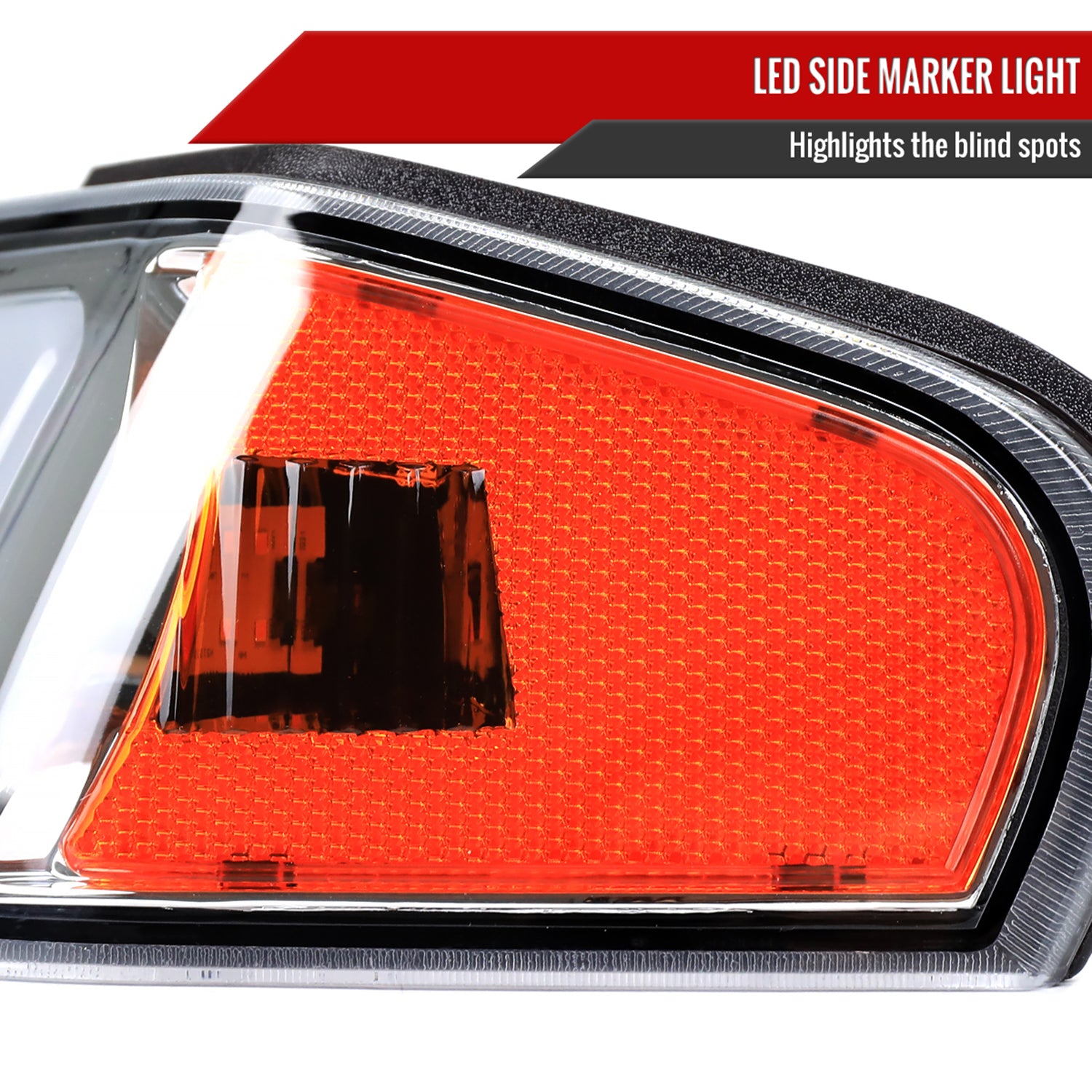 2004-2012 Chevy Colorado/GMC Canyon LED Bumper Corner Signal Lights Chrome